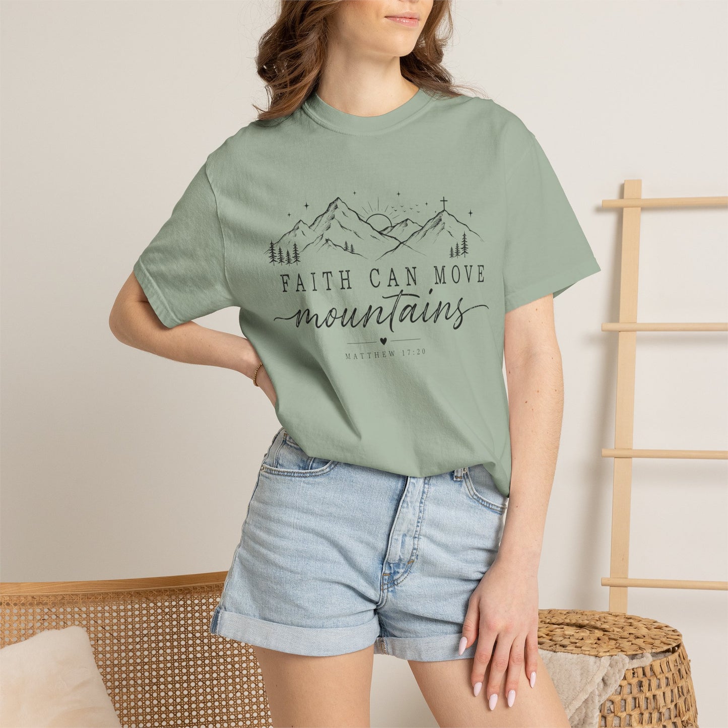 Faith Can Move Mountains T-shirt, Inspirational Scripture