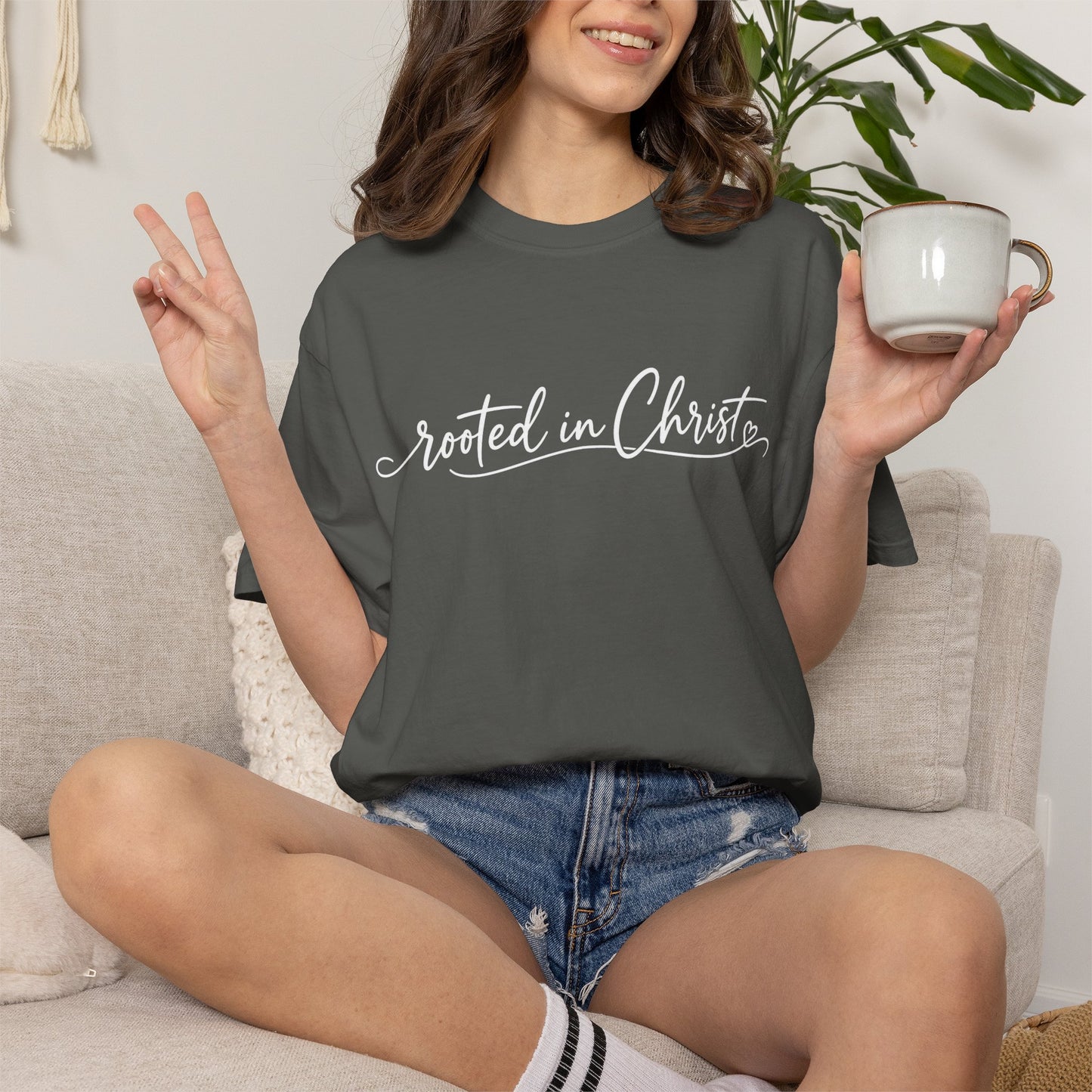 Rooted in Christ T-Shirt | Christian Faith Scripture Tee