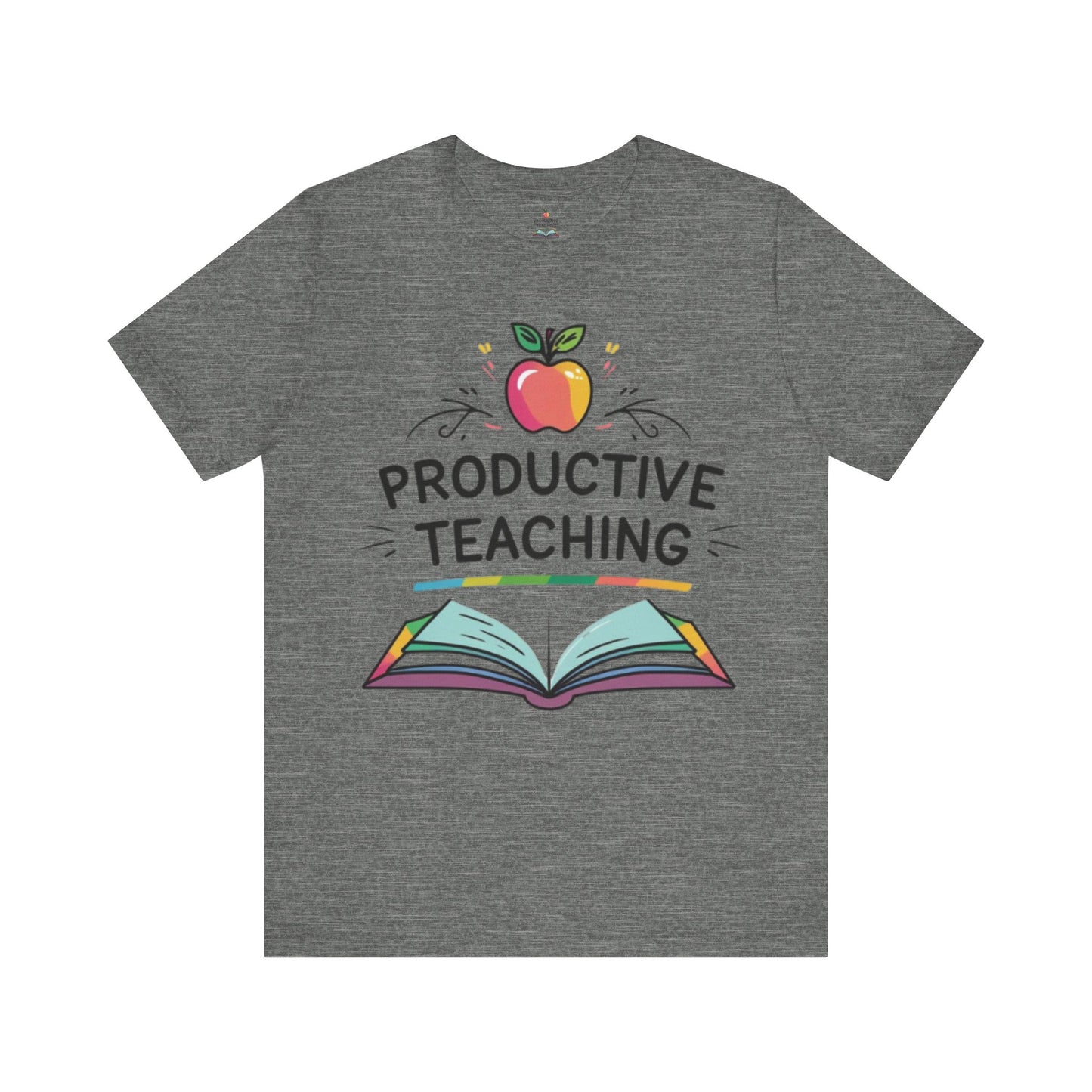 Productive Teaching T‑Shirt — Teacher Apple & Open Book Tee