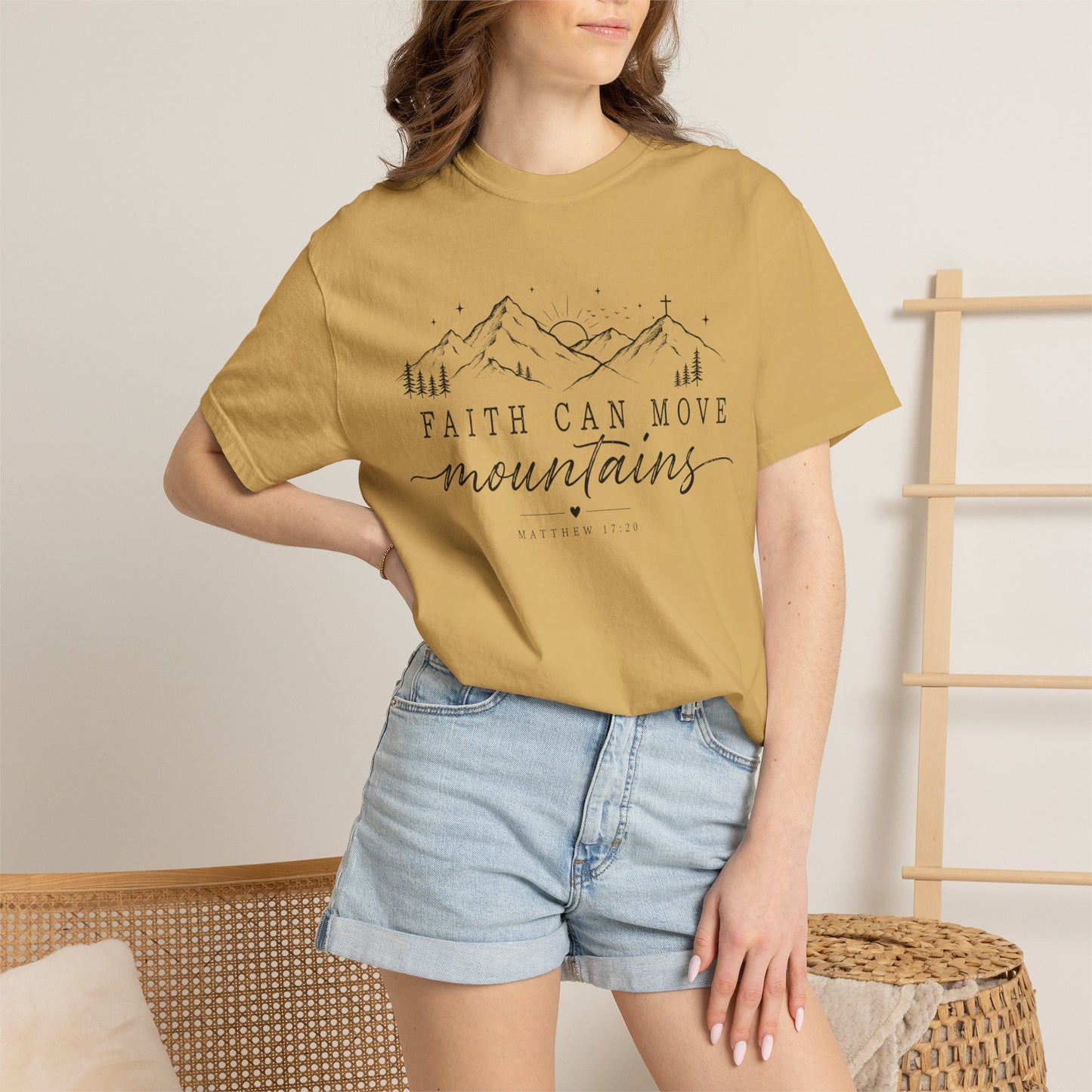 Faith Can Move Mountains T-shirt, Inspirational Scripture