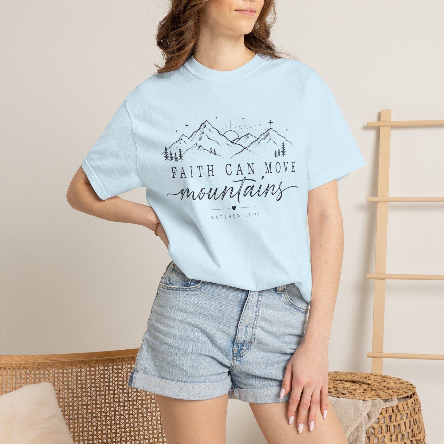 Faith Can Move Mountains T-shirt, Inspirational Scripture