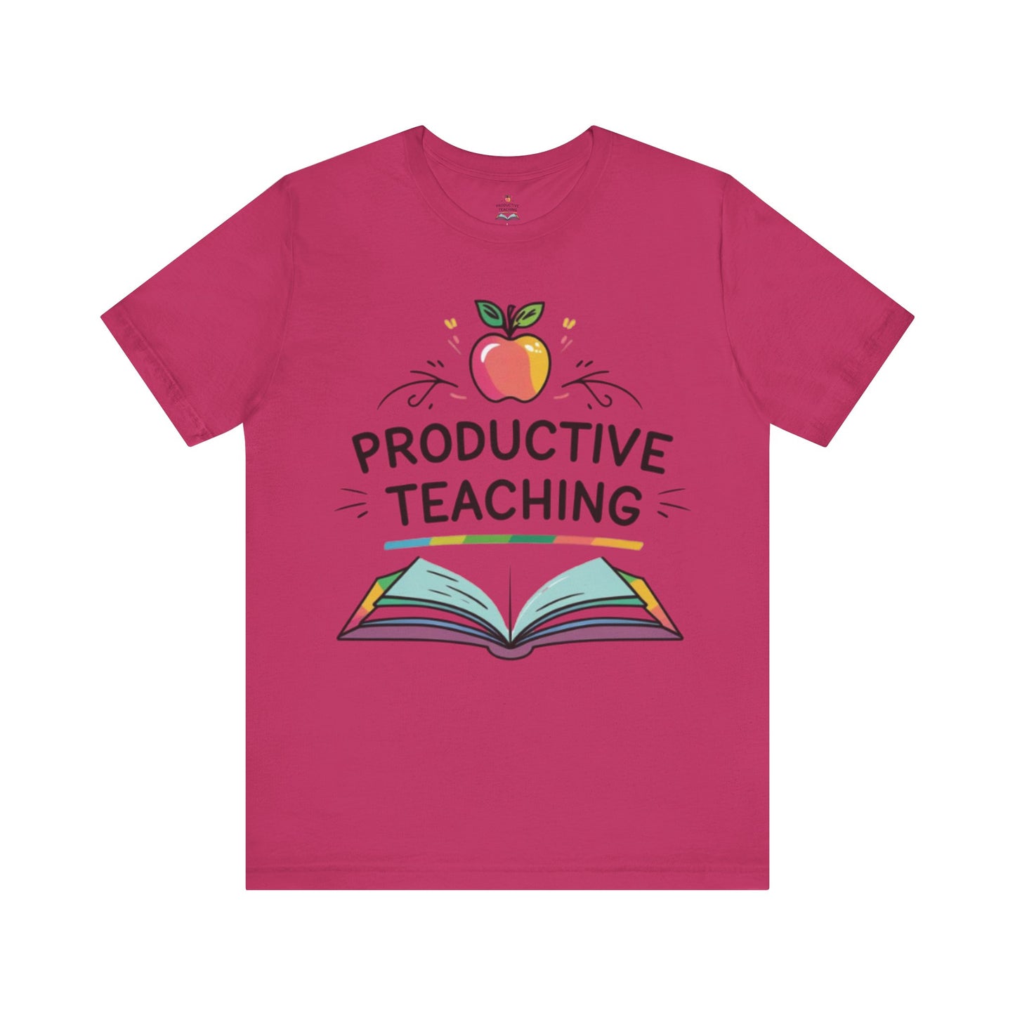 Productive Teaching T‑Shirt — Teacher Apple & Open Book Tee