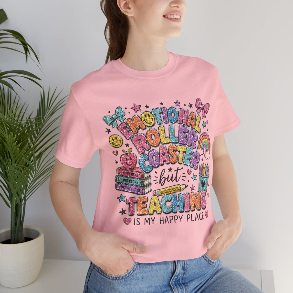 Teaching Is My Happy Place teacher shirt – color variant 3