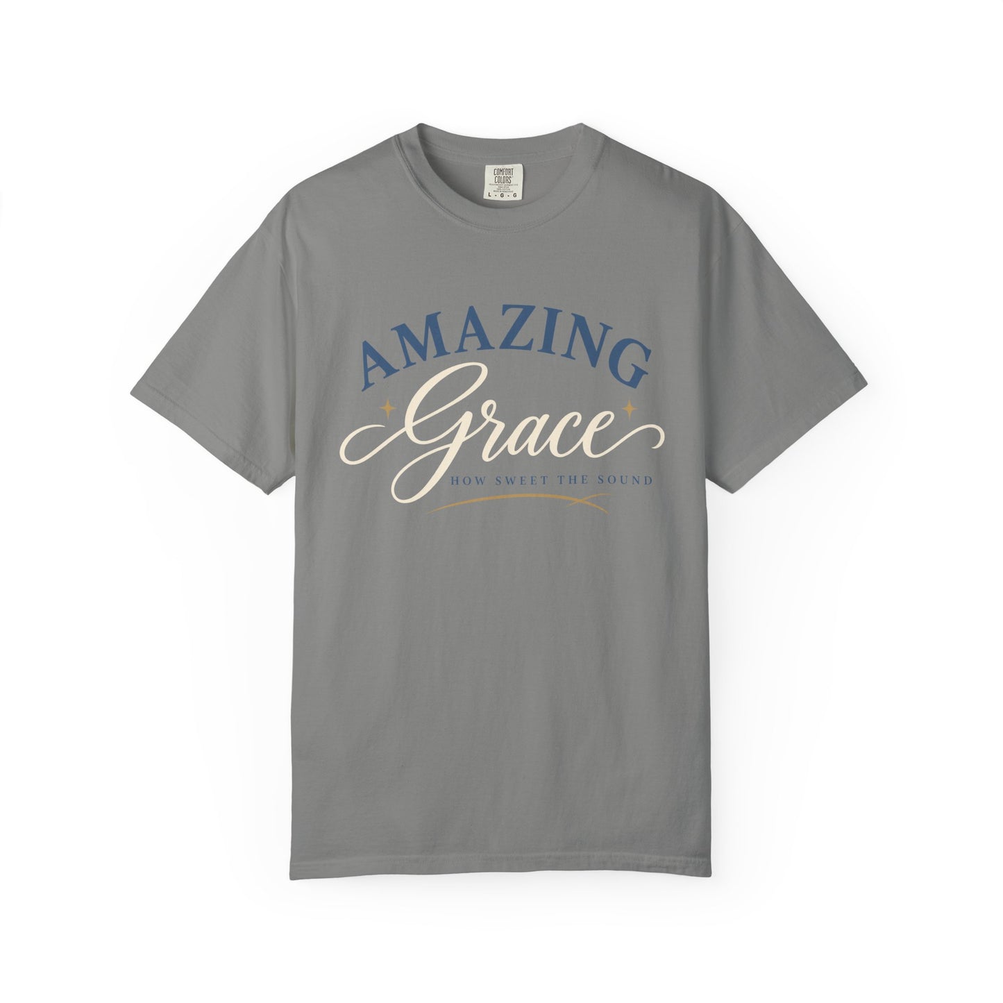 Amazing Grace script T-shirt | Christian faith typography tee