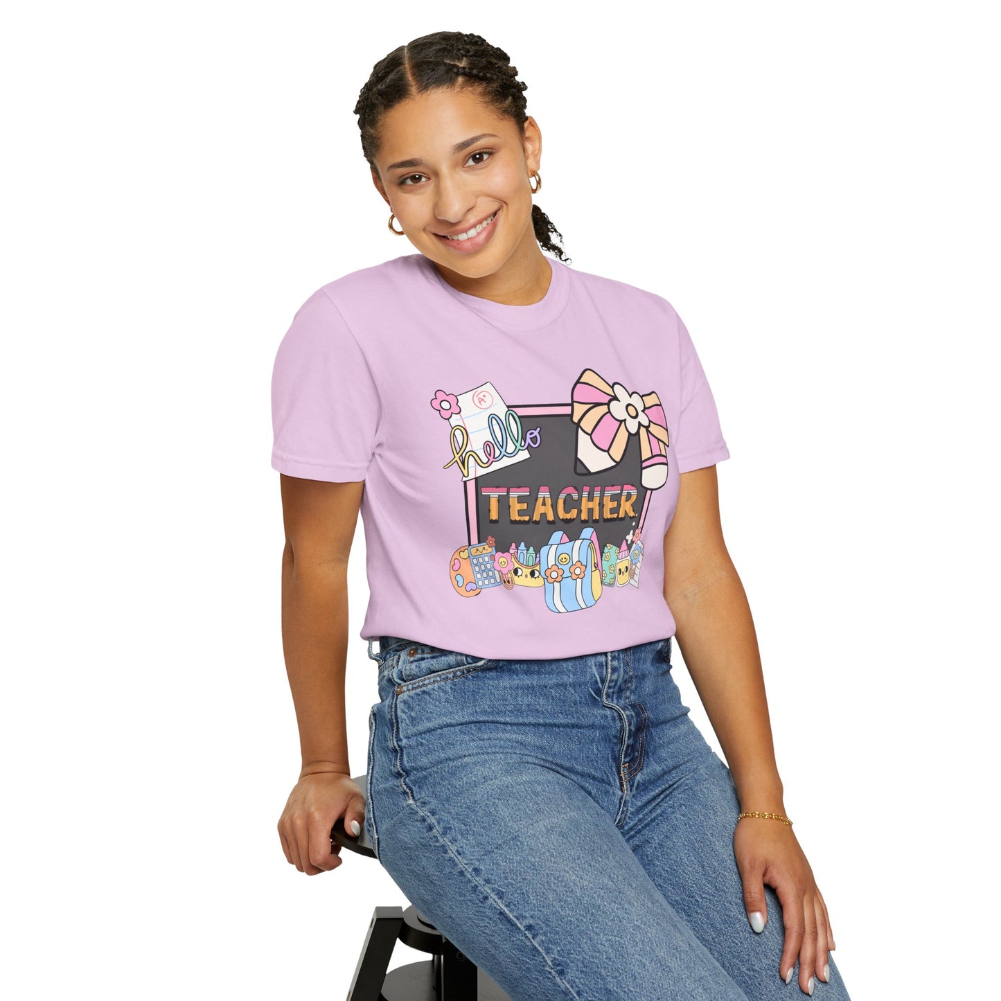 Teacher Hello T-Shirt — Cute School Supplies Back-to-School Gift