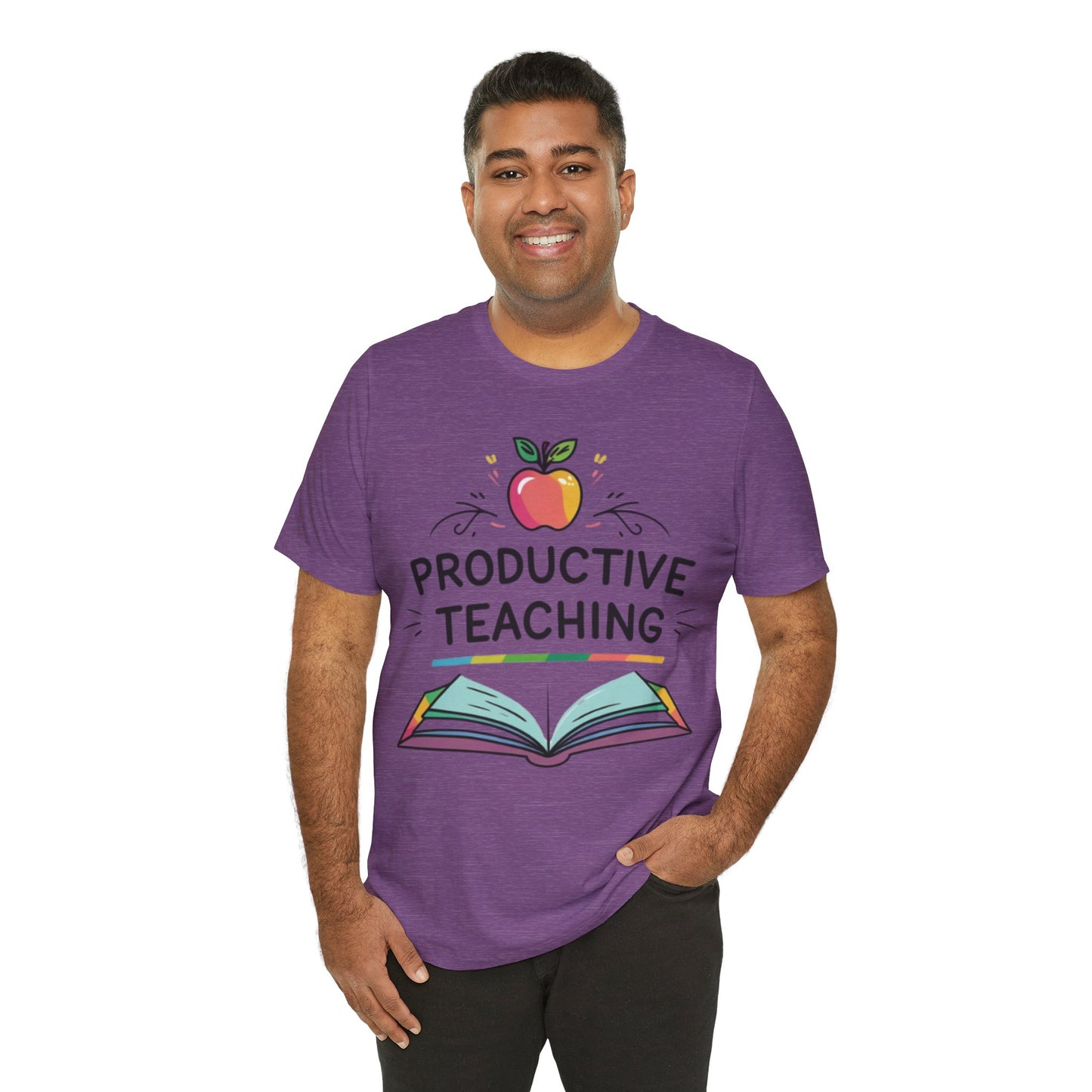 Productive Teaching T‑Shirt — Teacher Apple & Open Book Tee