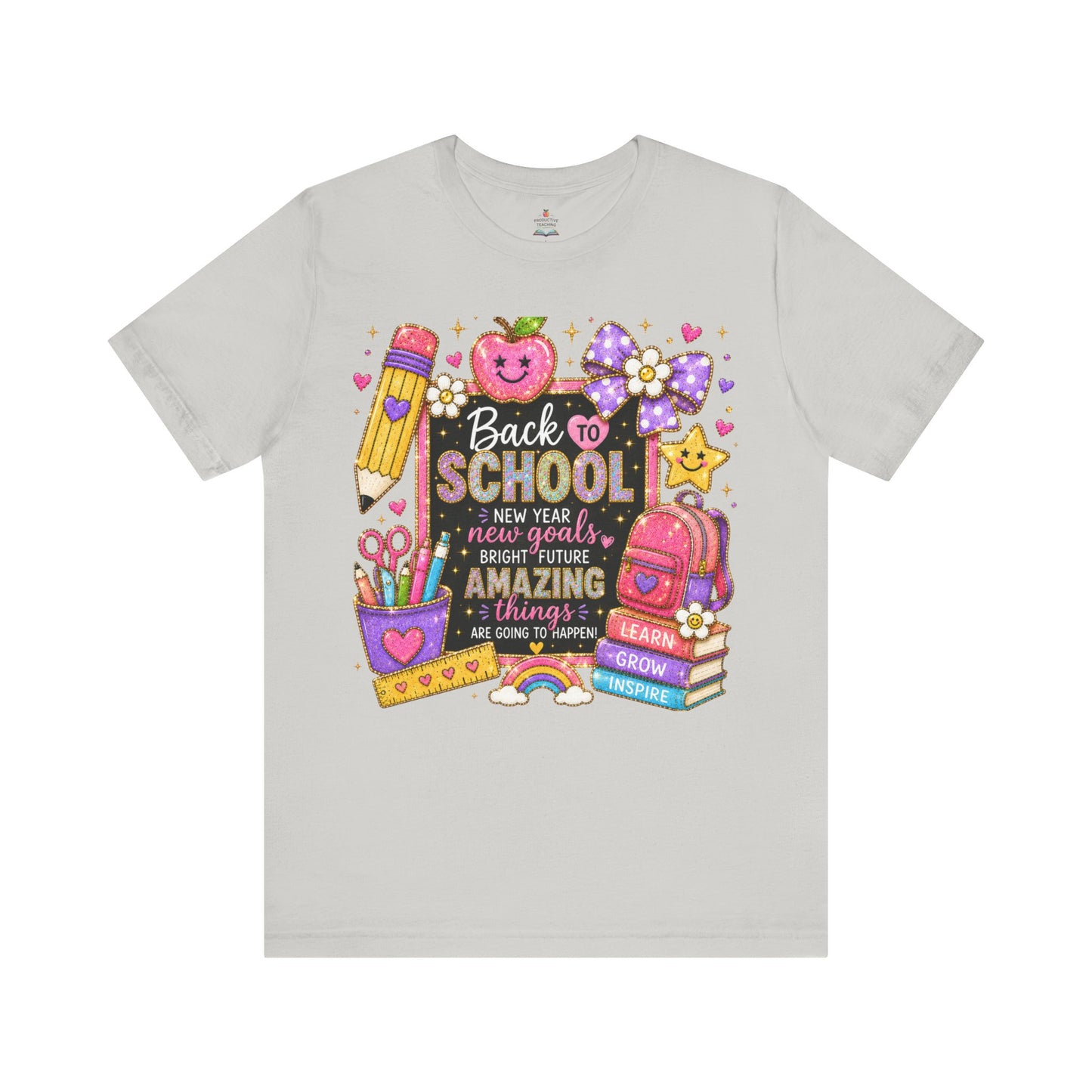 Back to SchoolTee — Cute Chalkboard Pencil Apple Design