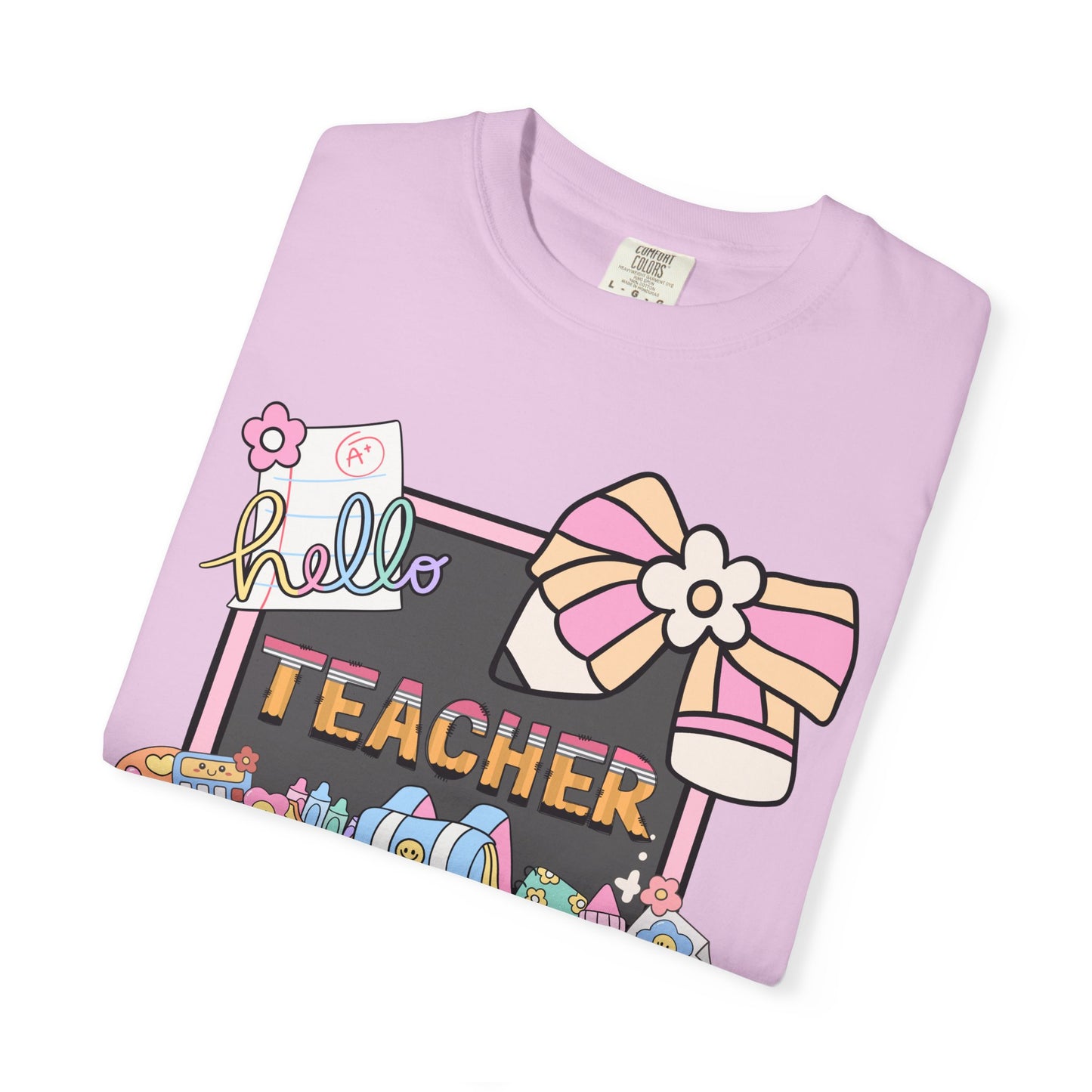 Teacher Hello T-Shirt — Cute School Supplies Back-to-School Gift