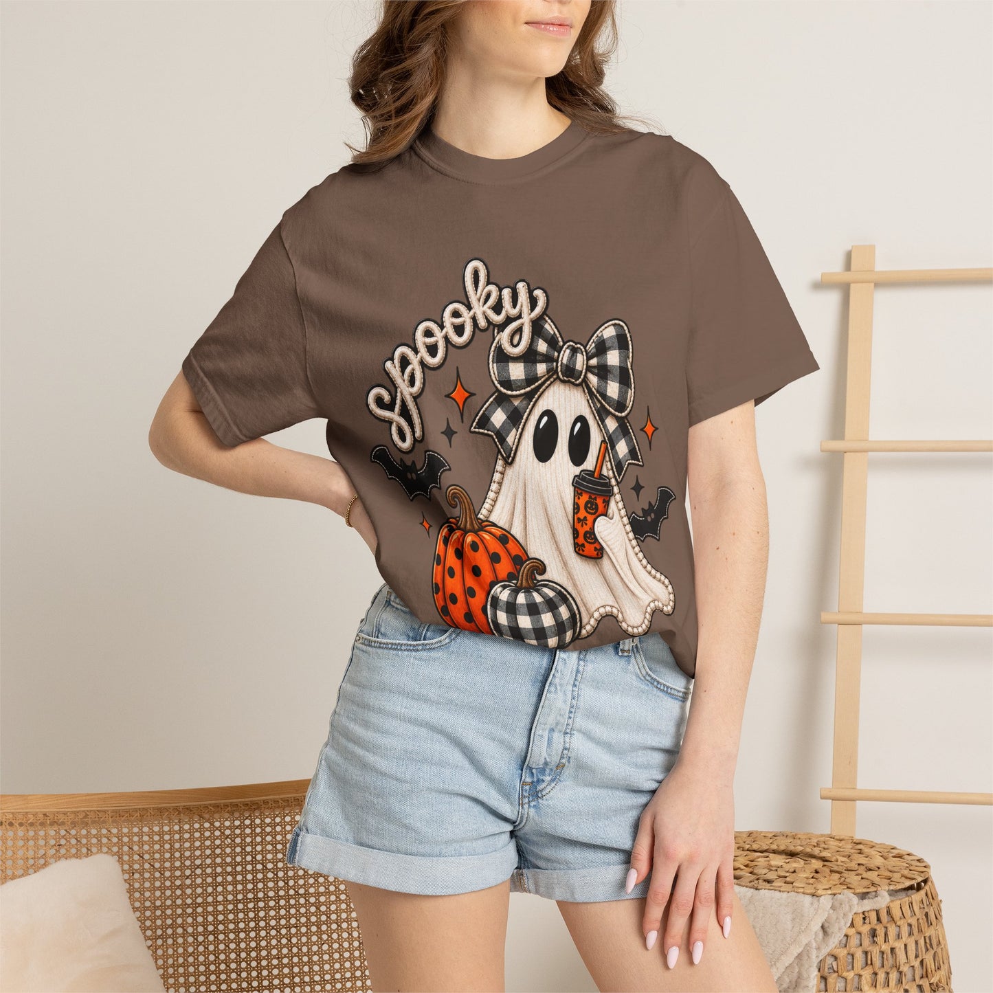 Spooky Ghost Pumpkin Tee | Halloween Printed T-Shirt