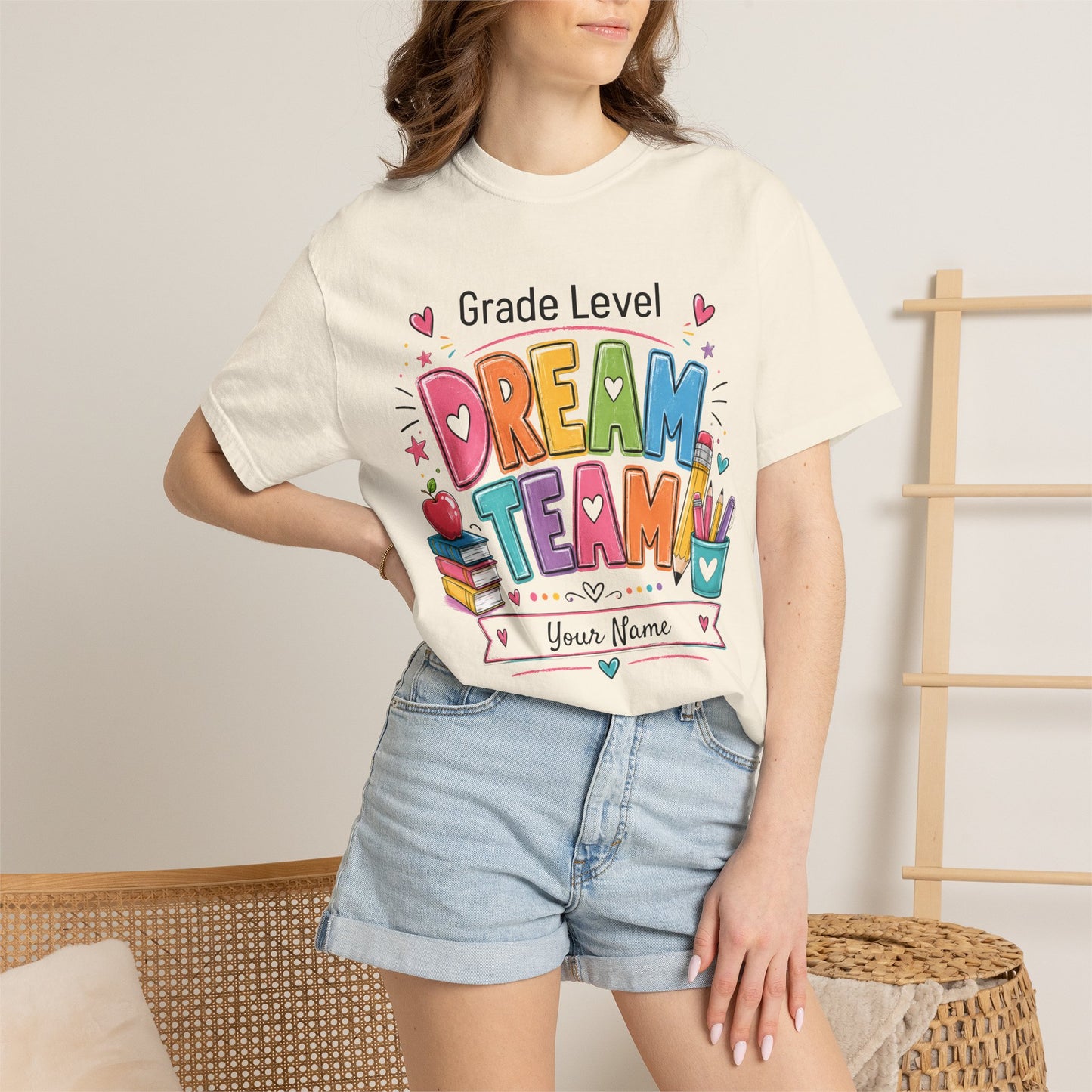 Dream Team Teacher T-Shirt – Personalized Grade Level Classroom Shirt