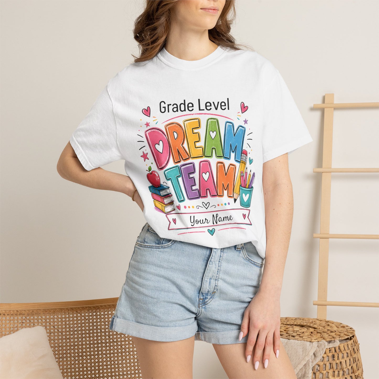 Dream Team Teacher T-Shirt – Personalized Grade Level Classroom Shirt