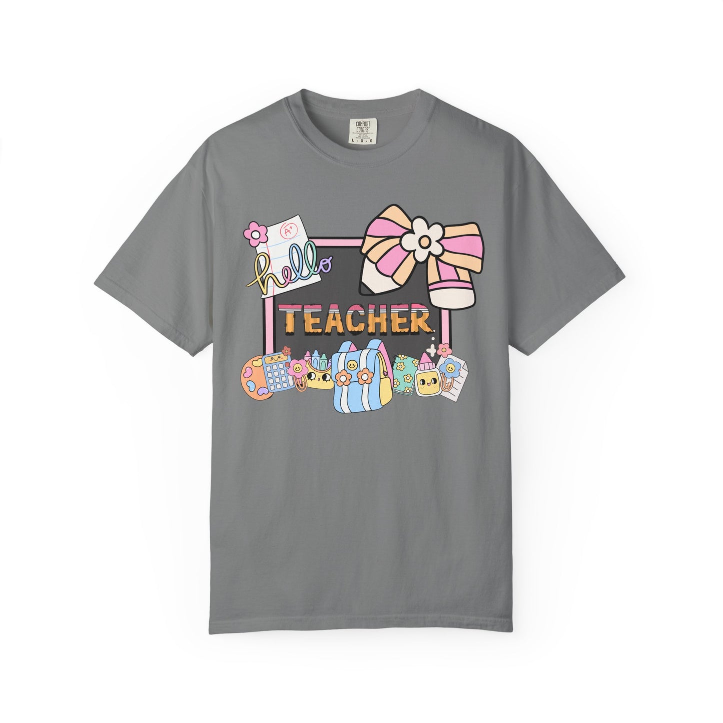 Teacher Hello T-Shirt — Cute School Supplies Back-to-School Gift
