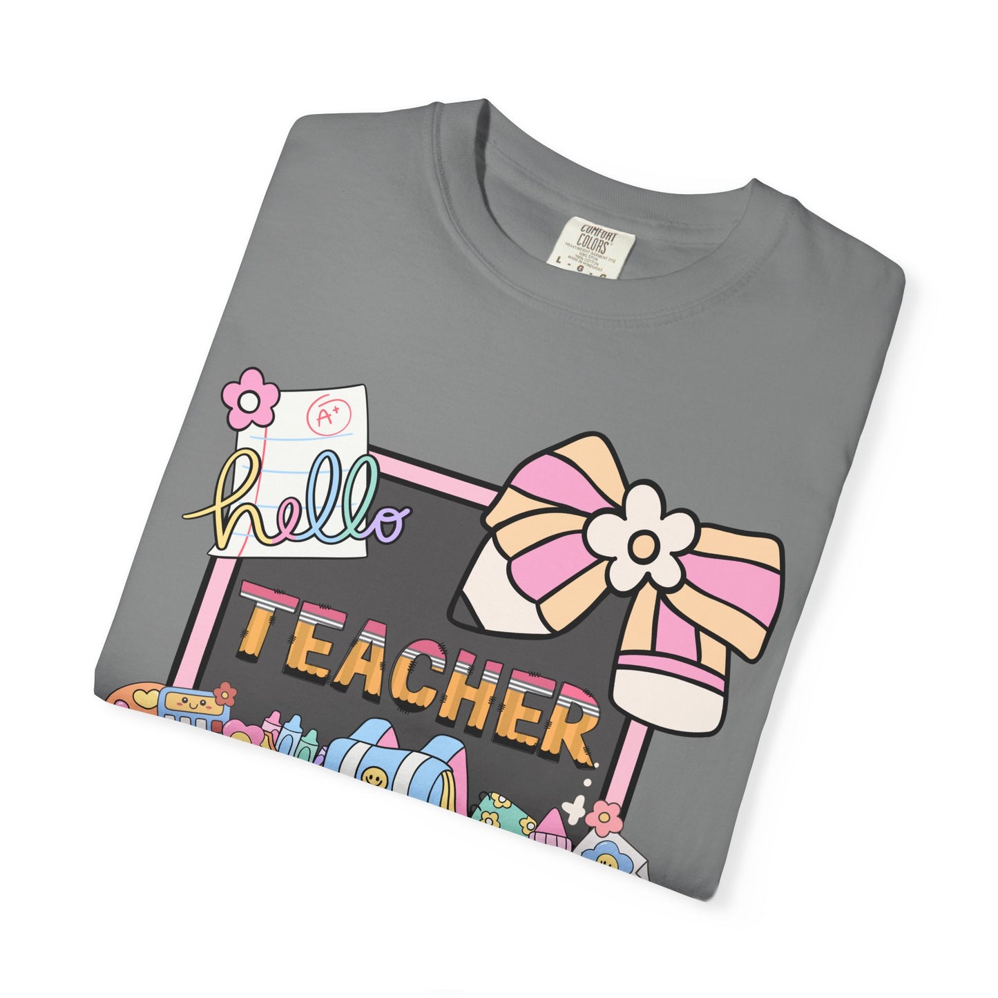 Teacher Hello T-Shirt — Cute School Supplies Back-to-School Gift