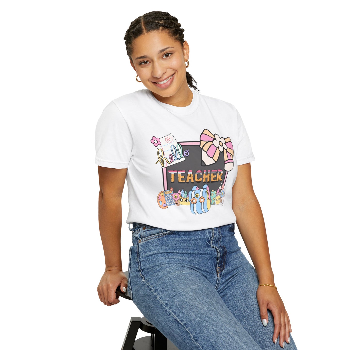 Teacher Hello T-Shirt — Cute School Supplies Back-to-School Gift