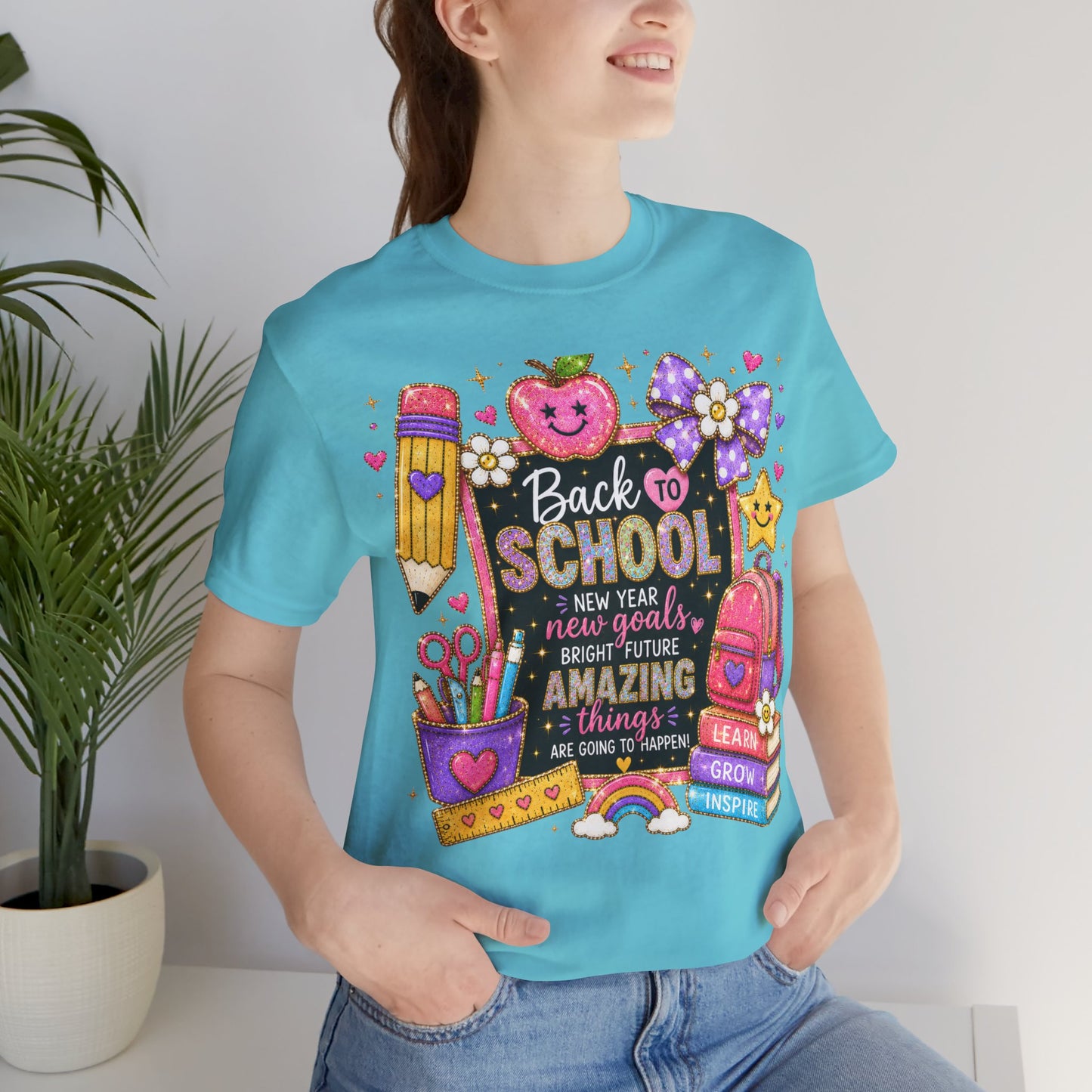 Back to SchoolTee — Cute Chalkboard Pencil Apple Design