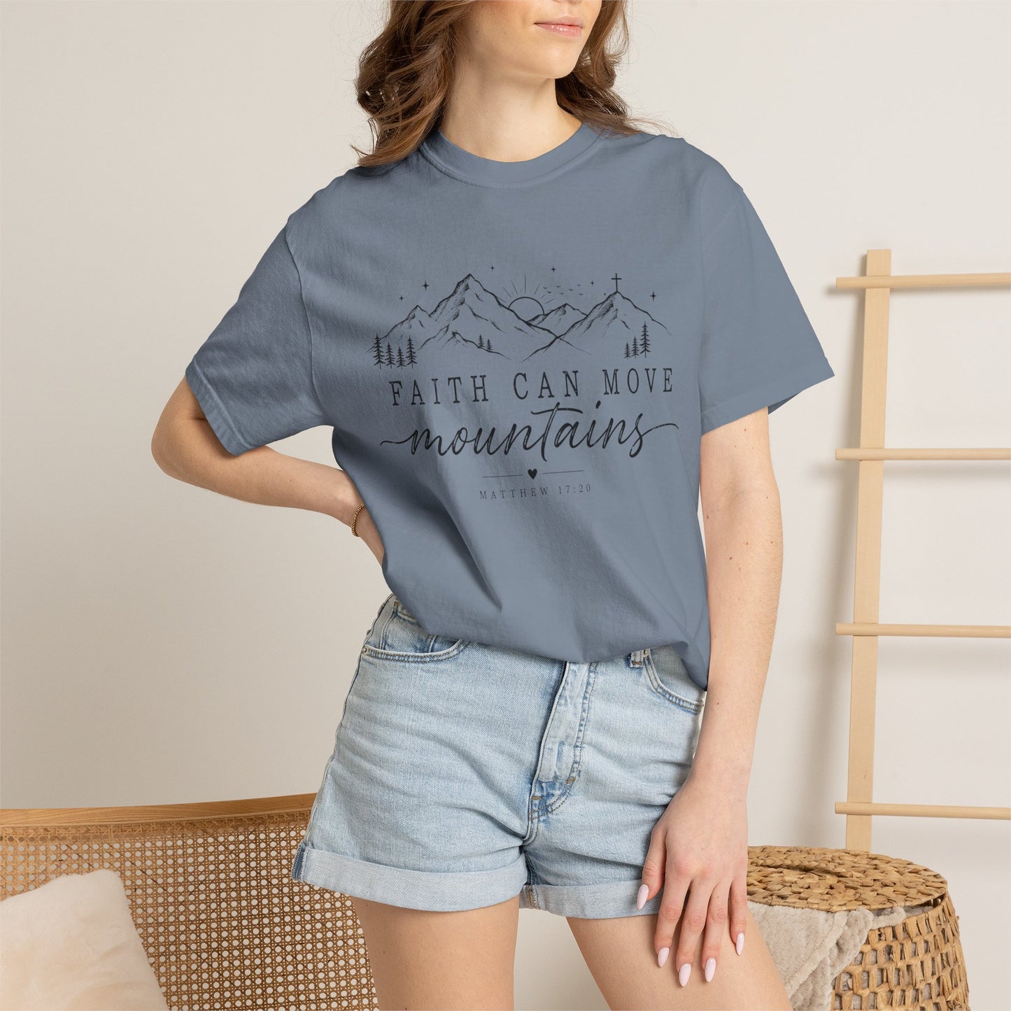 Faith Can Move Mountains T-shirt, Inspirational Scripture