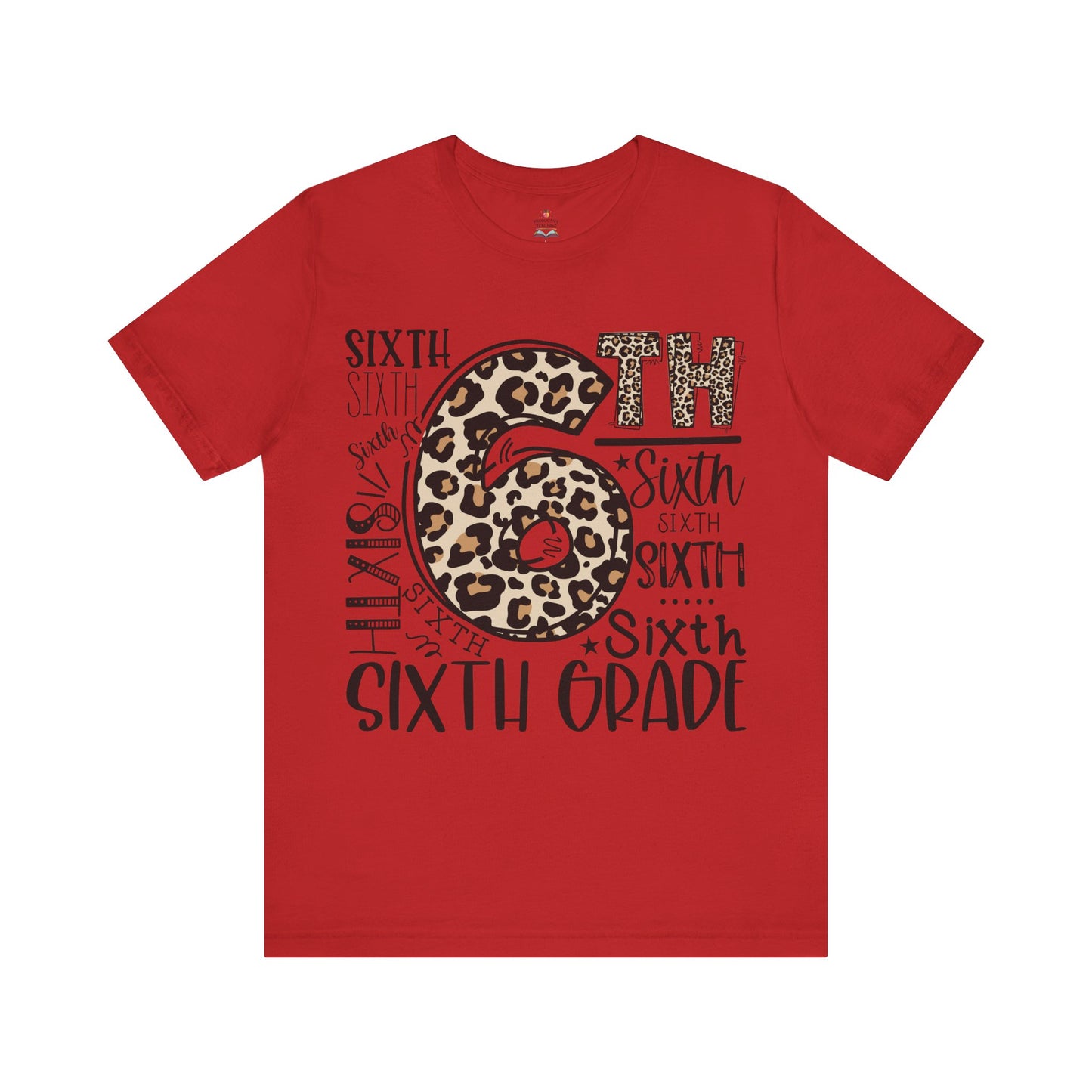 6th Grade Leopard Print T-Shirt — Cute Back-to-School Tee for Girls
