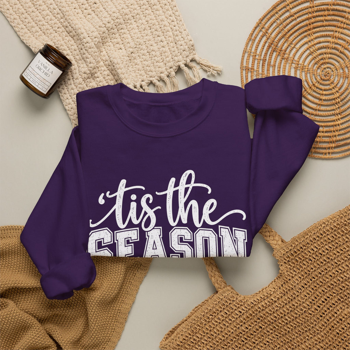 Football 'Tis The Season holiday crewneck sweatshirt – color variant 24