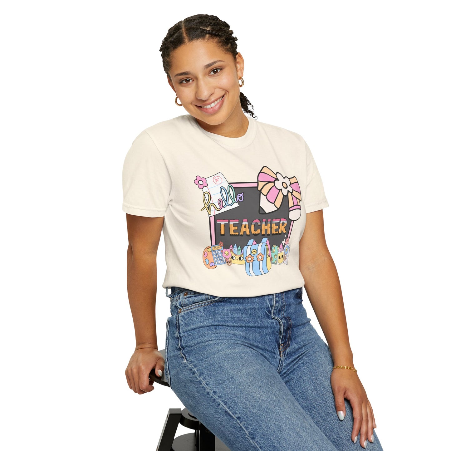 Teacher Hello T-Shirt — Cute School Supplies Back-to-School Gift