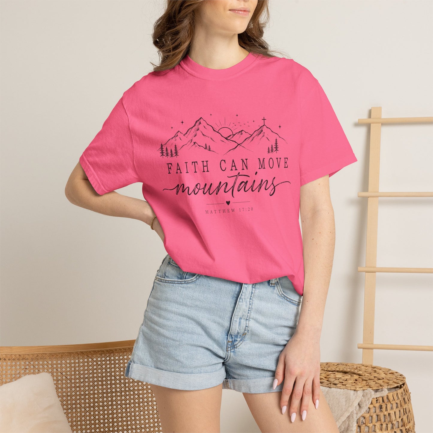 Faith Can Move Mountains T-shirt, Inspirational Scripture