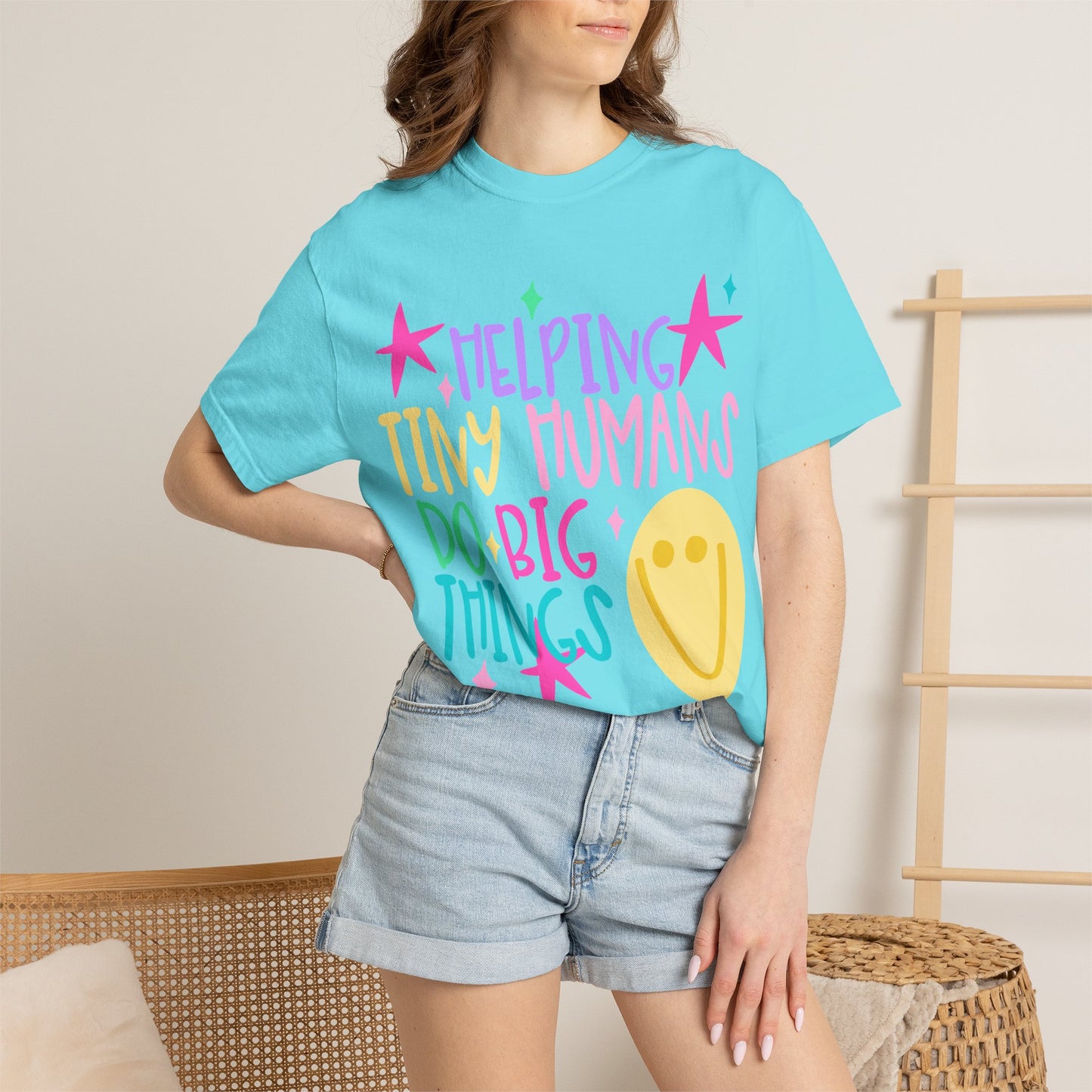 Helping Tiny Humans Do Big Things T-Shirt | Caregiver Teacher Tee