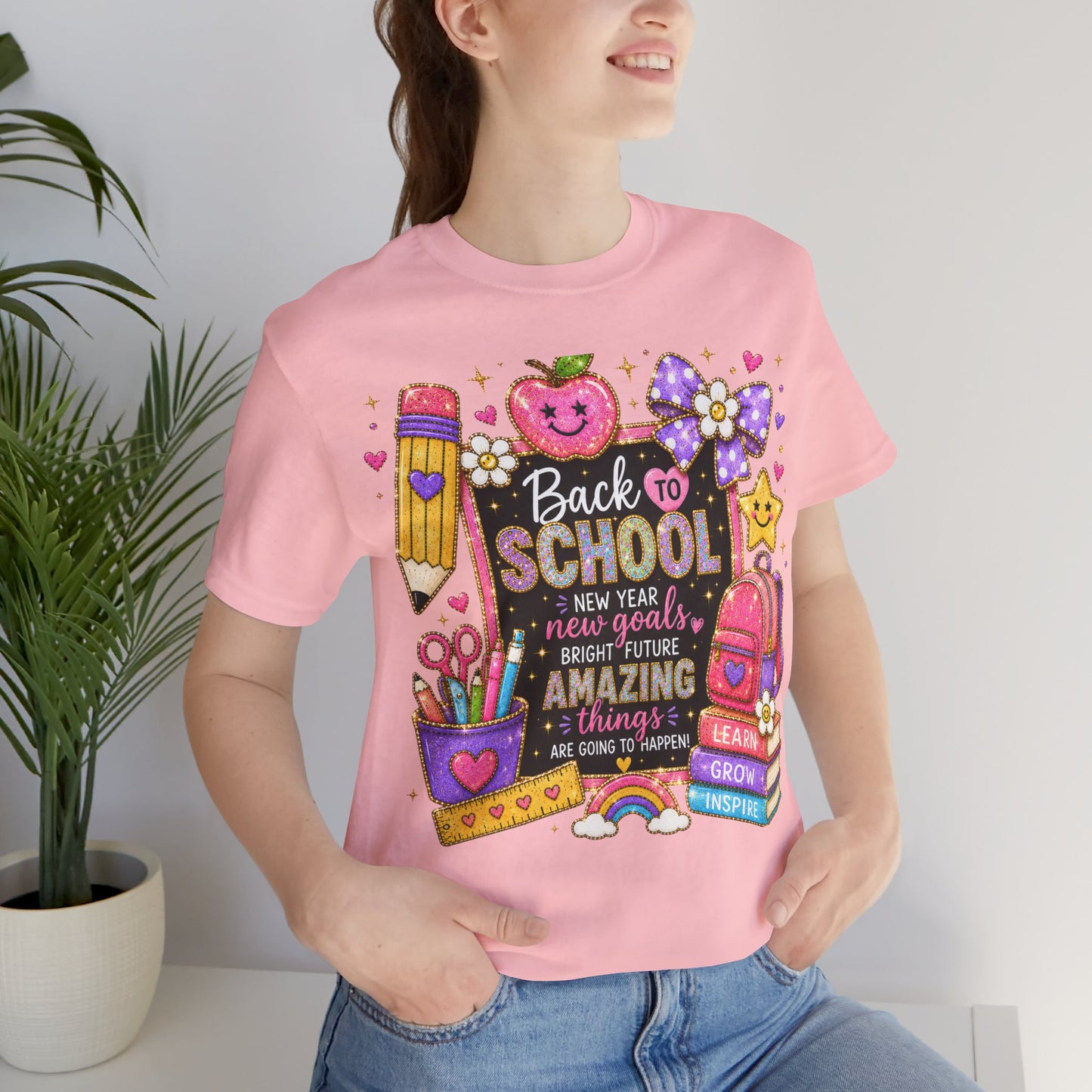 Back to SchoolTee — Cute Chalkboard Pencil Apple Design
