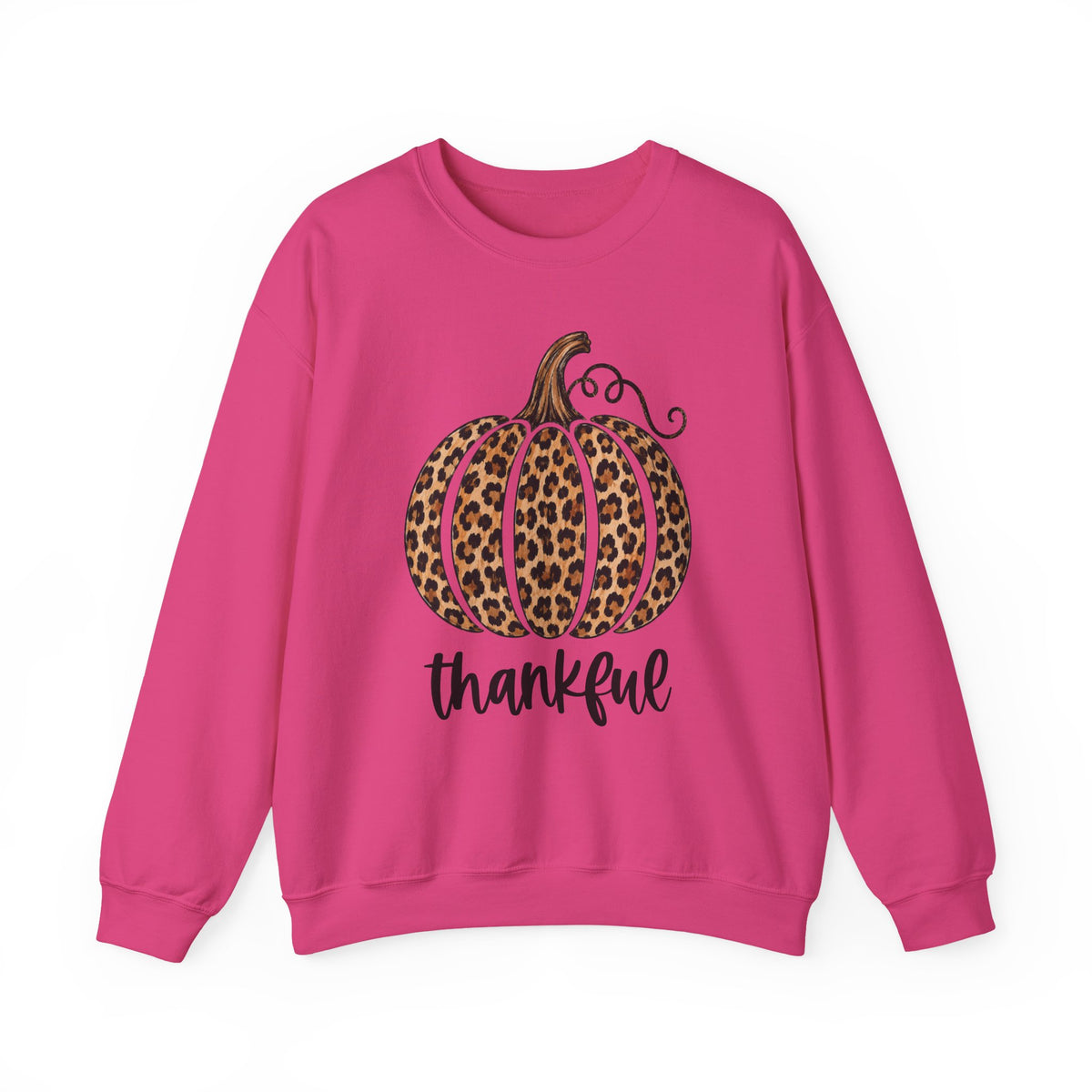 Thankful Leopard Pumpkin fall crewneck sweatshirt – color variant 9