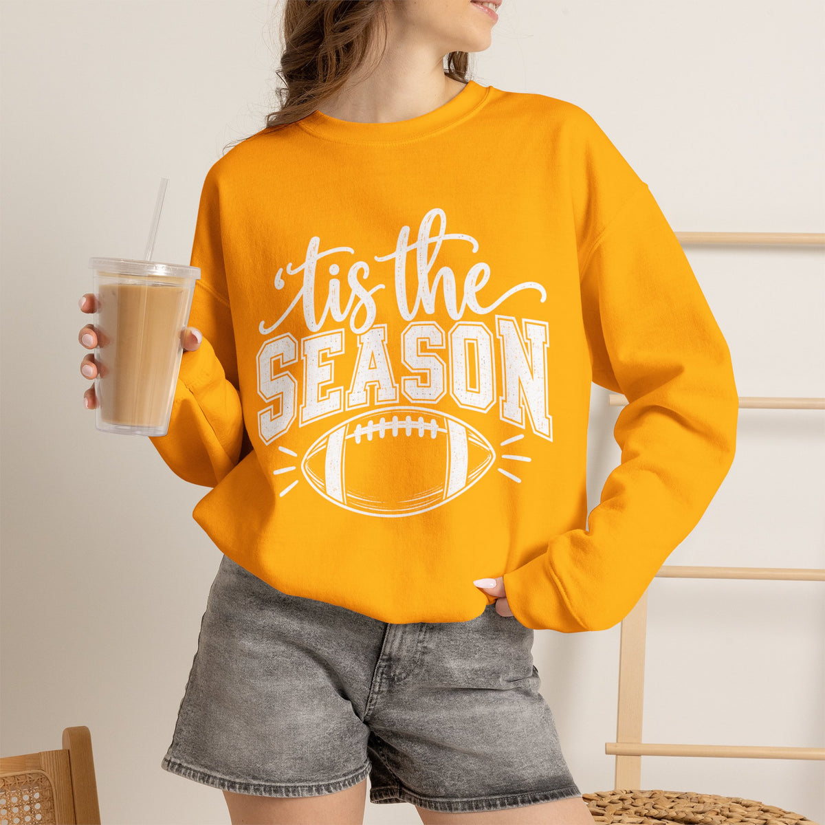 Football 'Tis The Season holiday crewneck sweatshirt – color variant 11