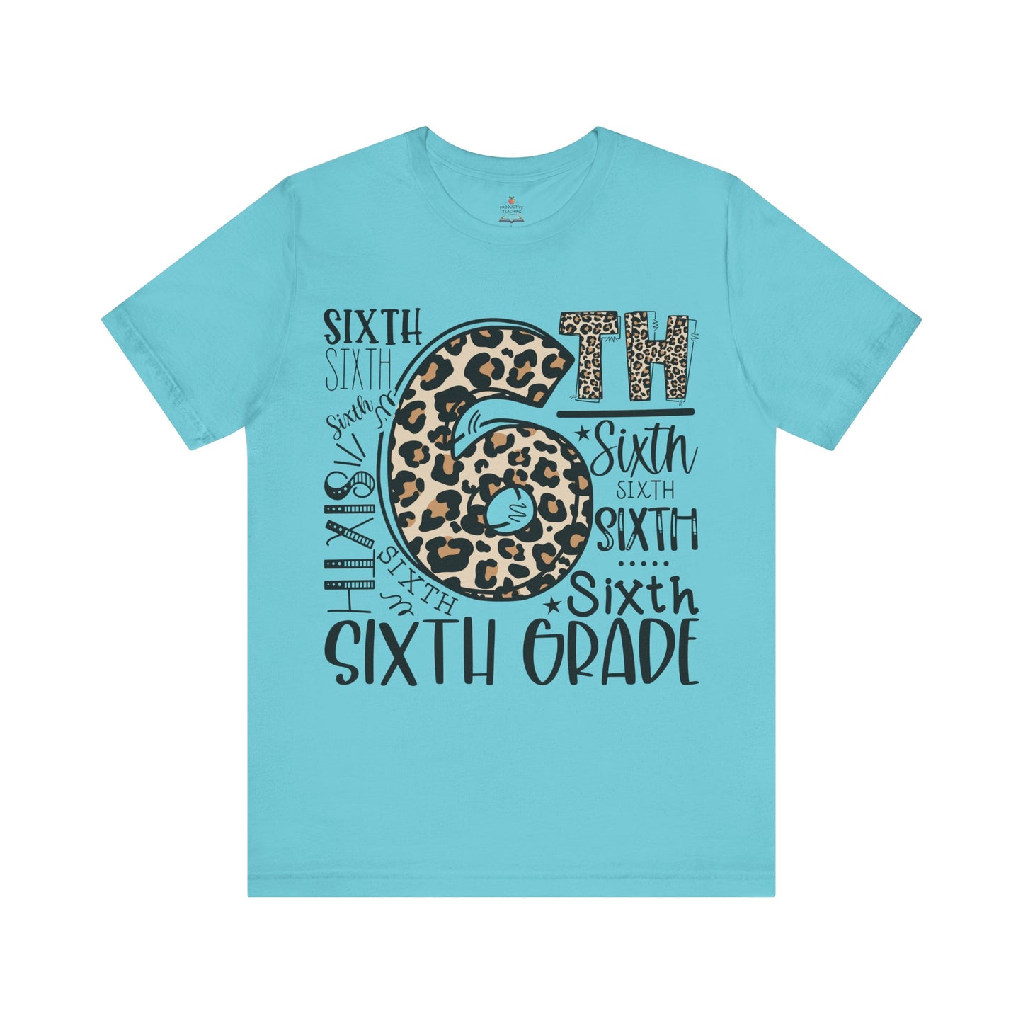 6th Grade Leopard Print T-Shirt — Cute Back-to-School Tee for Girls