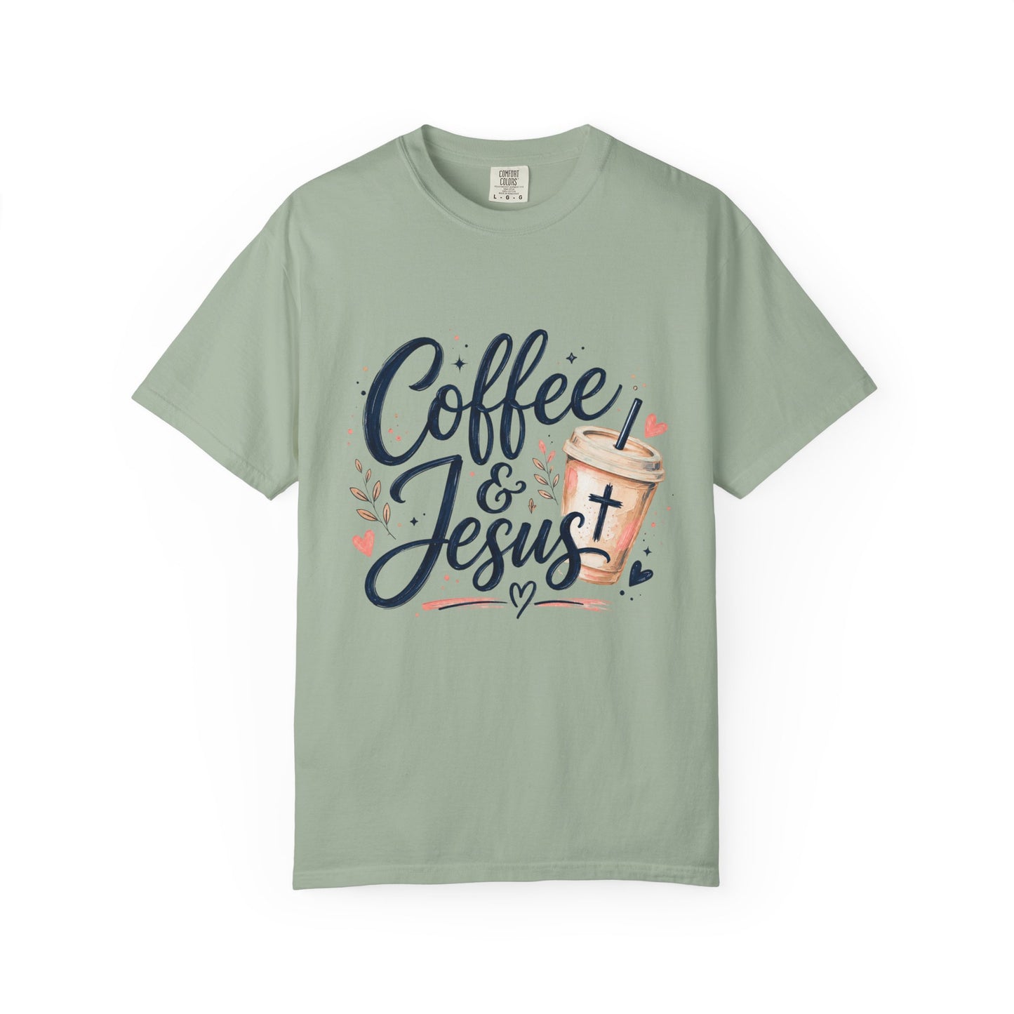 Coffee & Jesus T-shirt, Christian Crewneck Tee