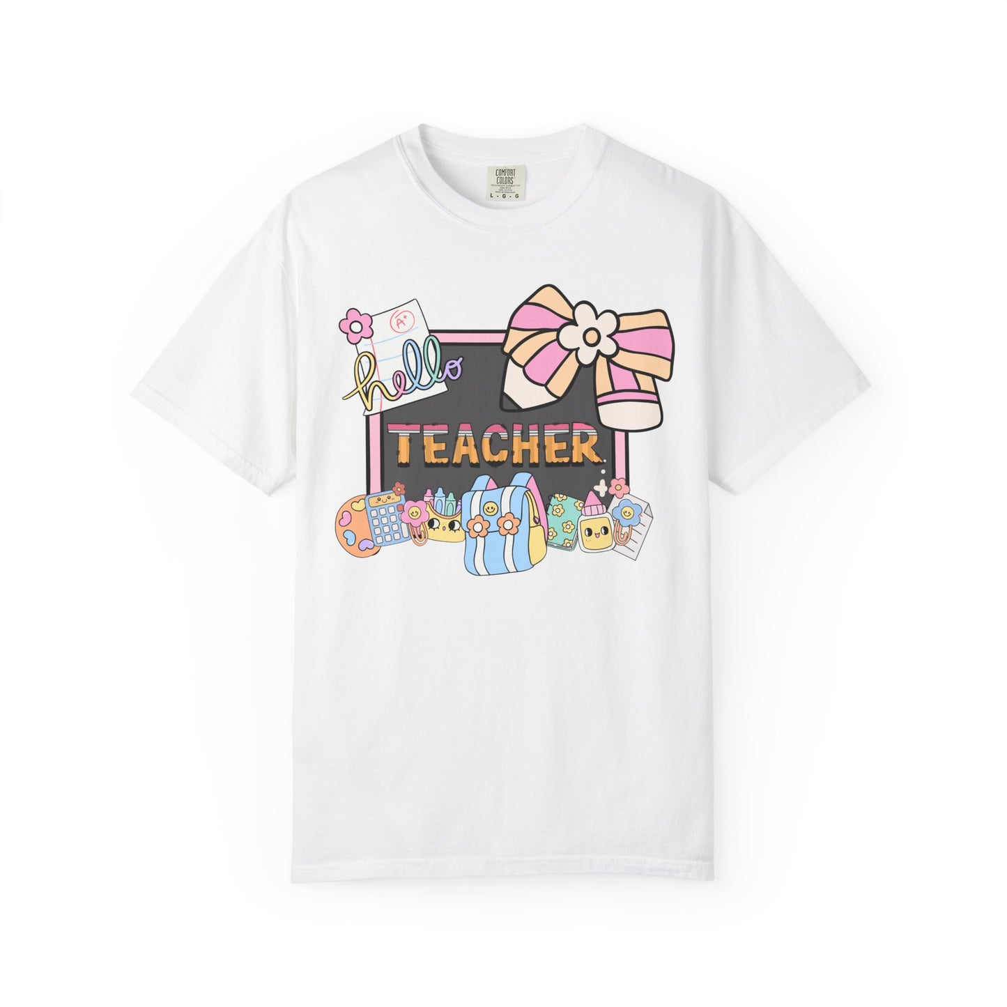 Teacher Hello T-Shirt — Cute School Supplies Back-to-School Gift