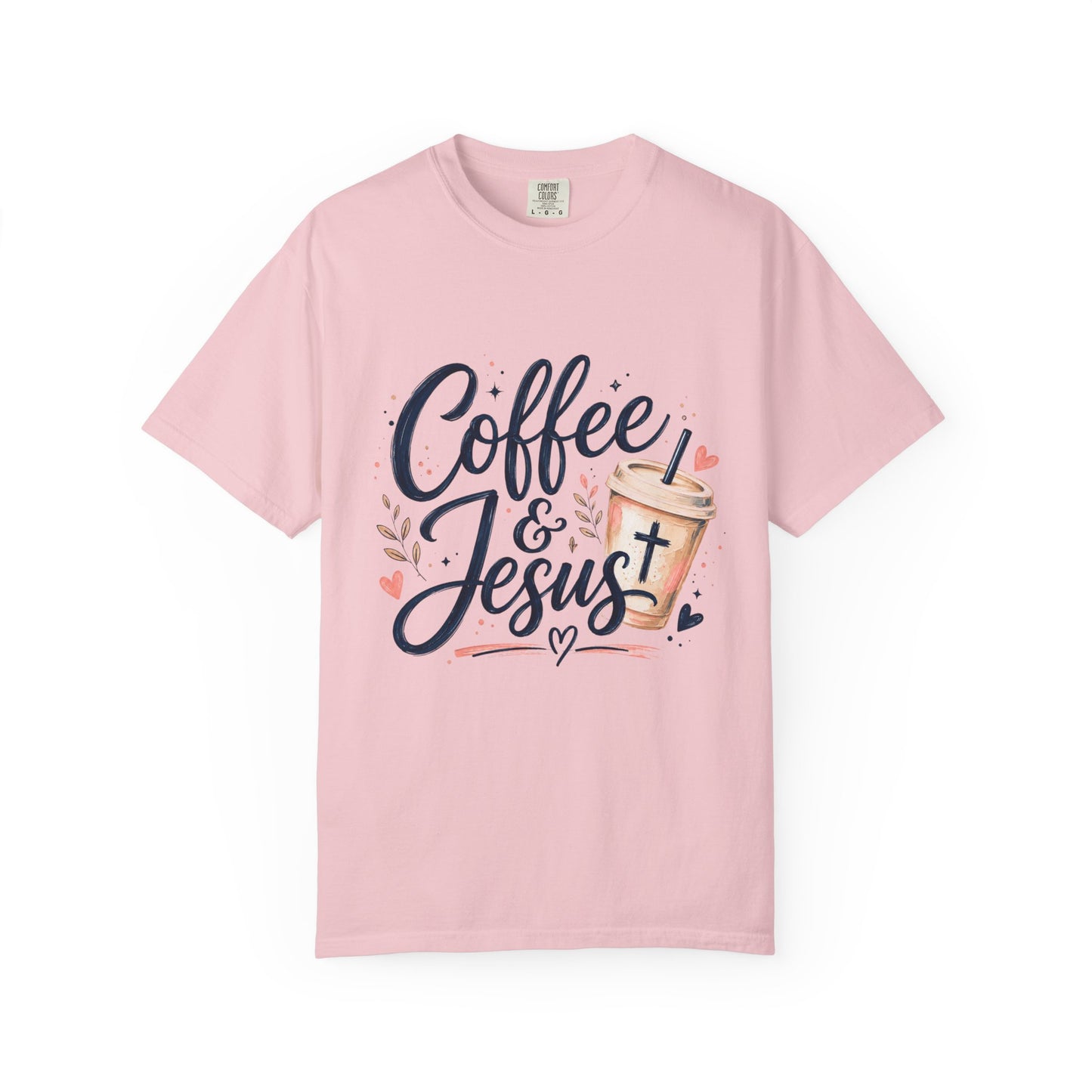 Coffee & Jesus T-shirt, Christian Crewneck Tee