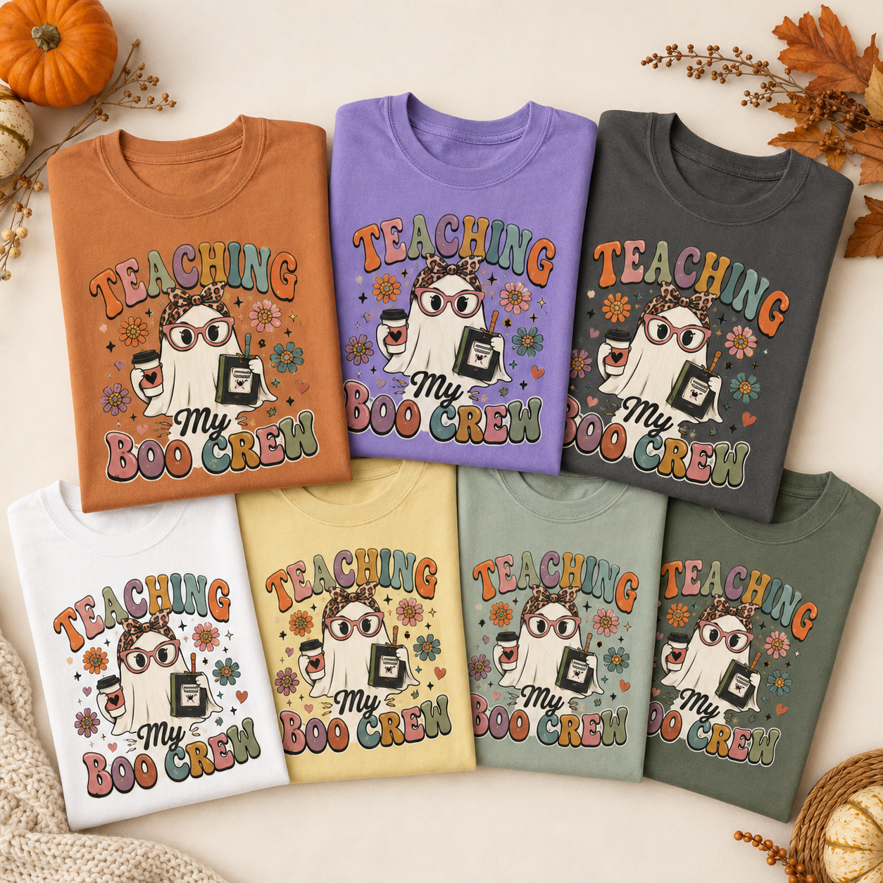 Teaching My Boo Crew T-shirt | Halloween Ghost Teacher Design