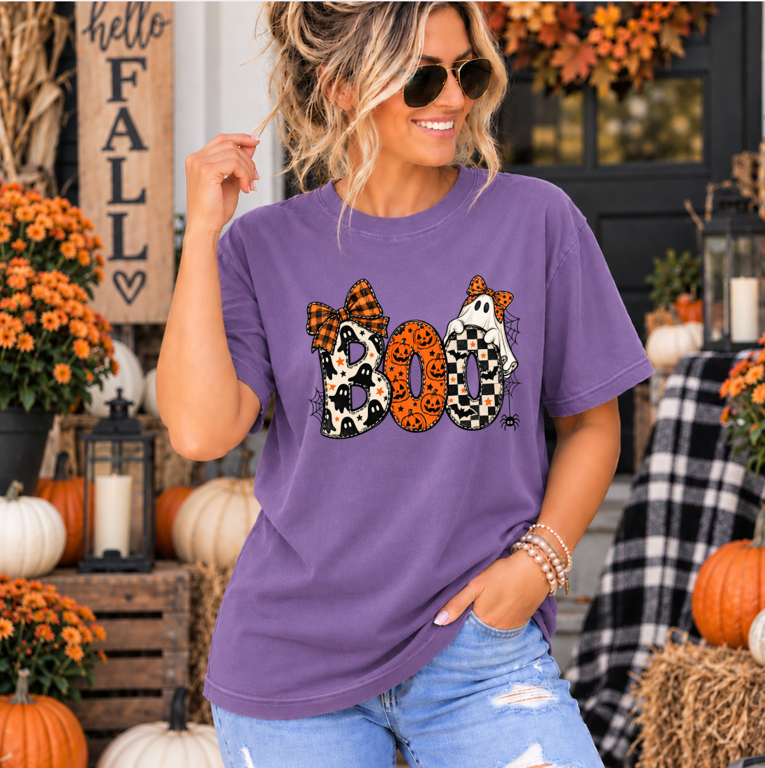 Boo Ghost cute Halloween teacher t-shirt – color variant 1