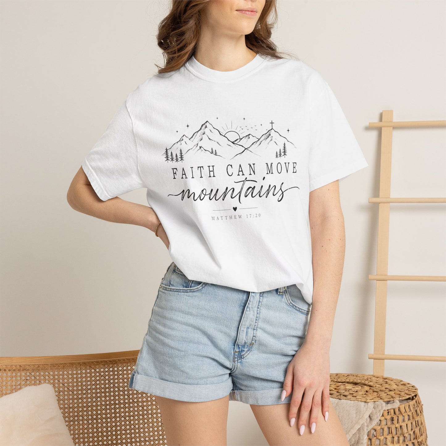 Faith Can Move Mountains T-shirt, Inspirational Scripture