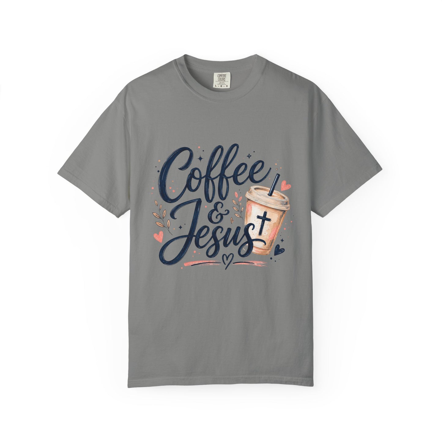 Coffee & Jesus T-shirt, Christian Crewneck Tee