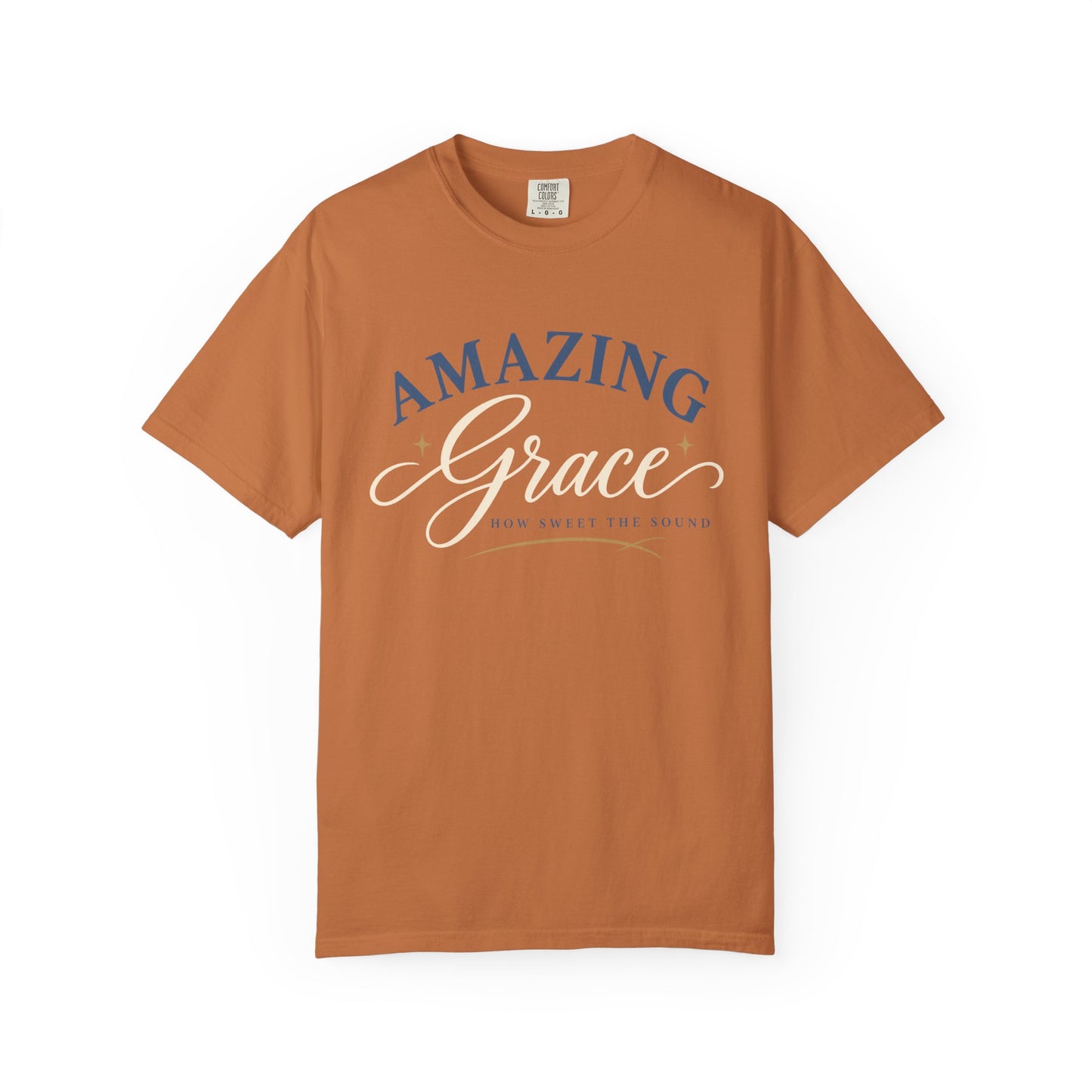 Amazing Grace script T-shirt | Christian faith typography tee