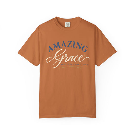 Amazing Grace script T-shirt | Christian faith typography tee