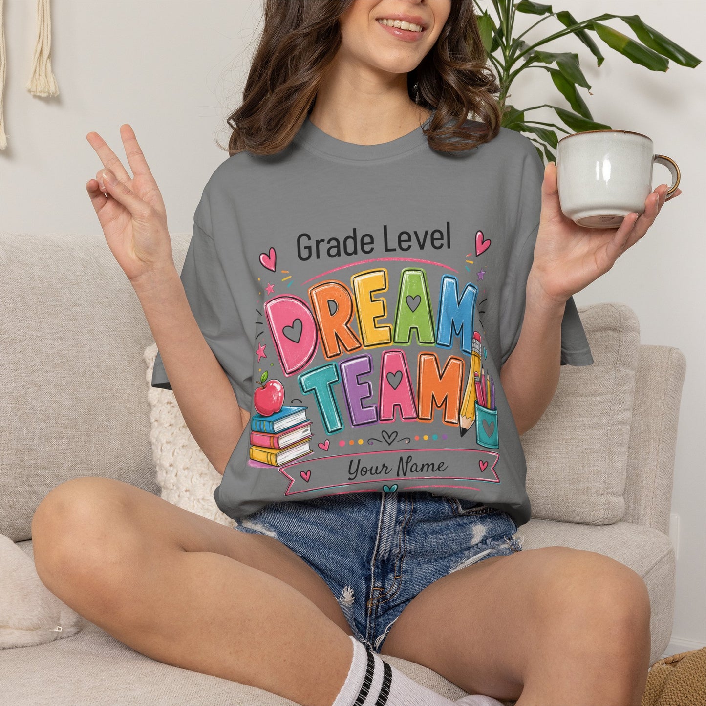 Dream Team Teacher T-Shirt – Personalized Grade Level Classroom Shirt