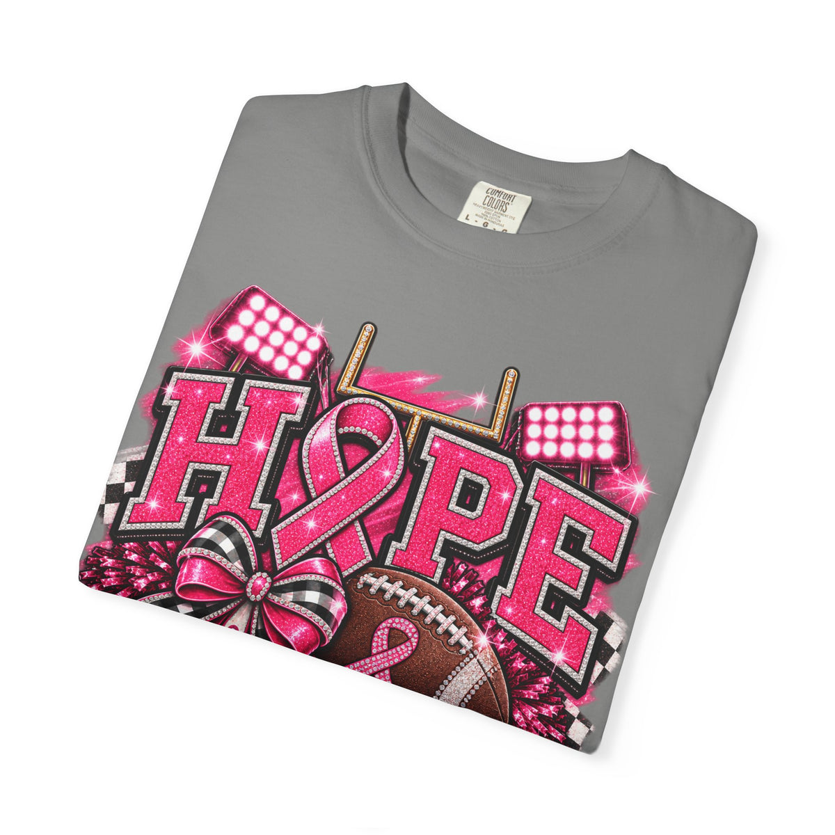 Hope Is Our Home Field cancer awareness football t-shirt – image 20
