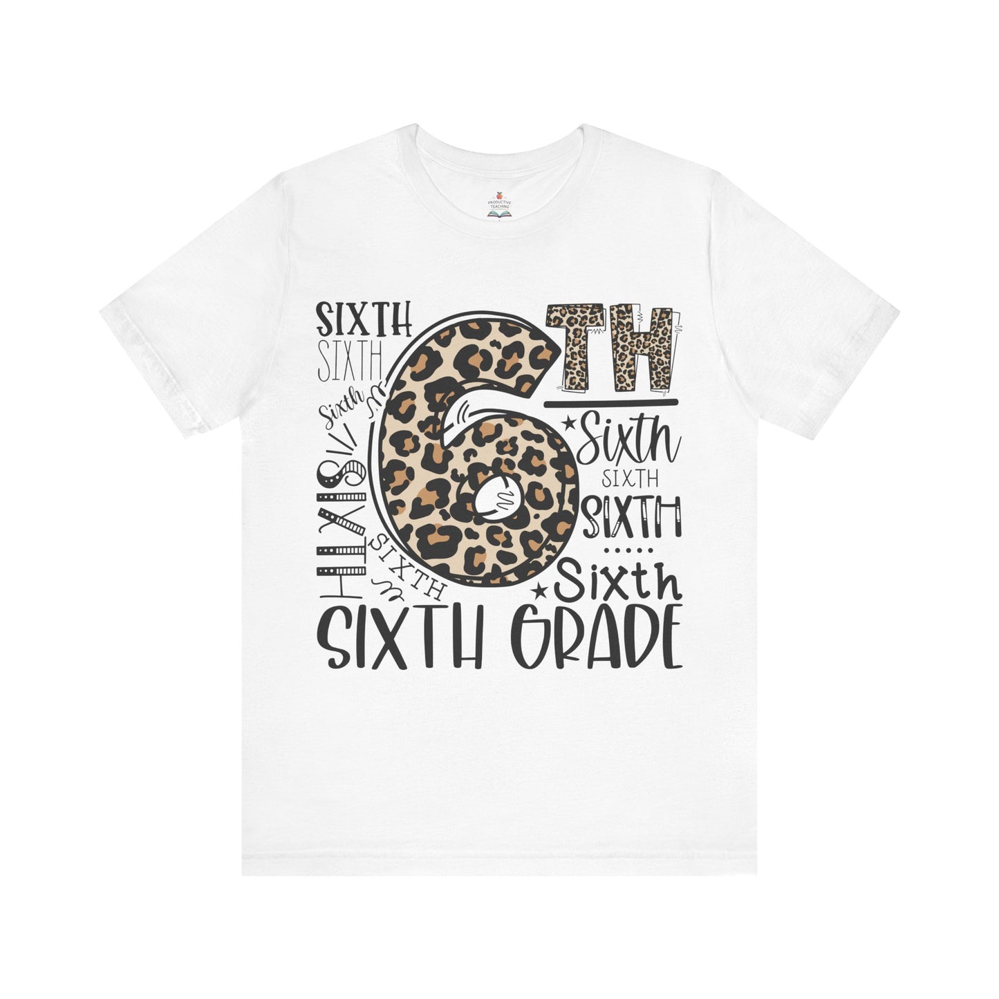 6th Grade Leopard Print T-Shirt — Cute Back-to-School Tee for Girls