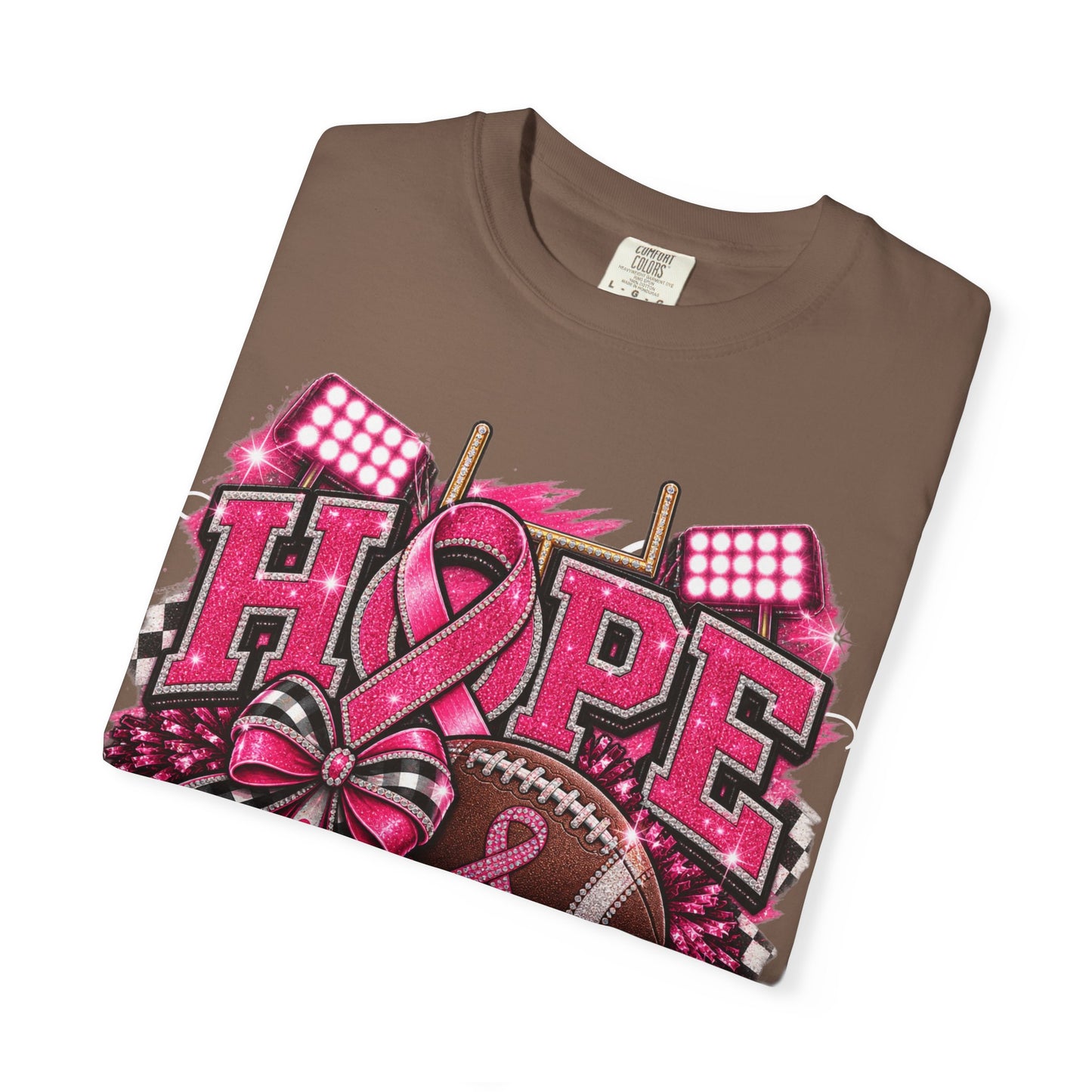 Hope is Our Home Field T-shirt, Cancer Awareness Football Crewneck tee