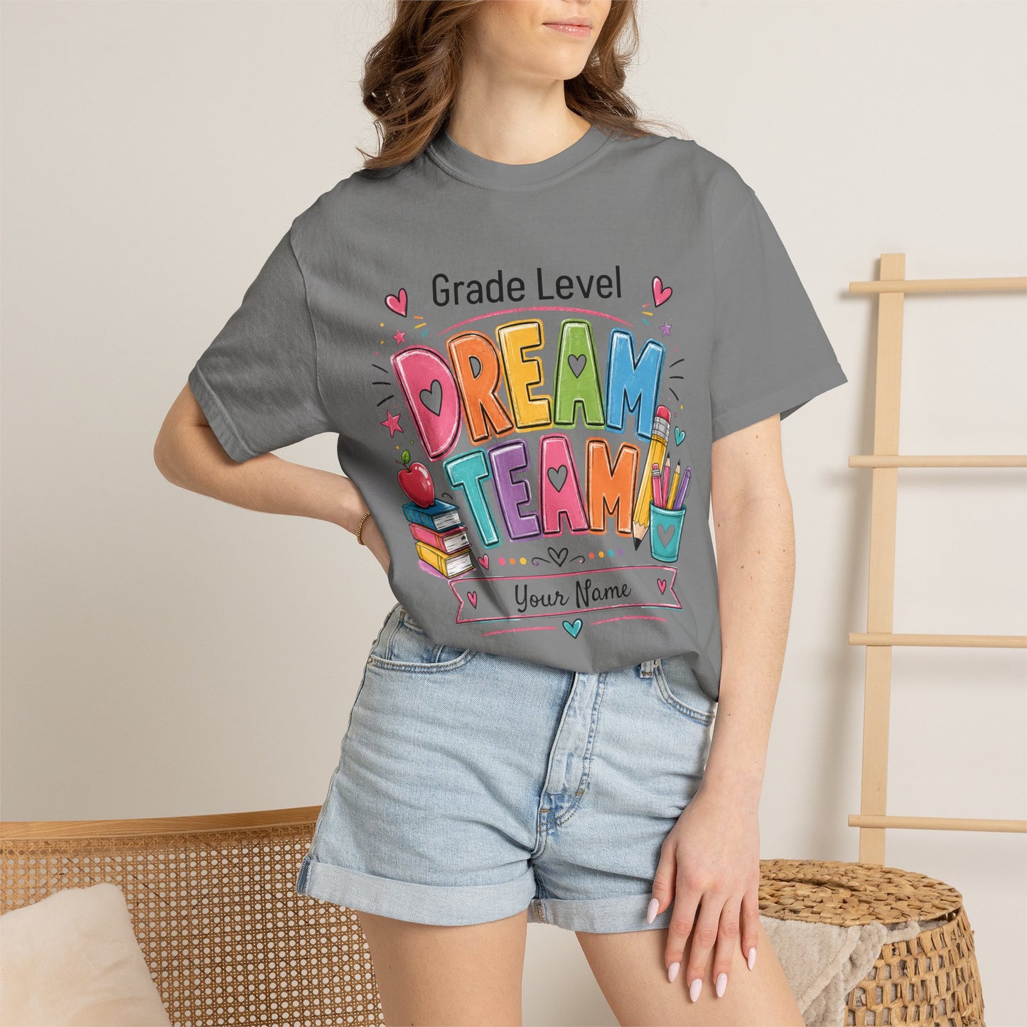 Dream Team Teacher T-Shirt – Personalized Grade Level Classroom Shirt