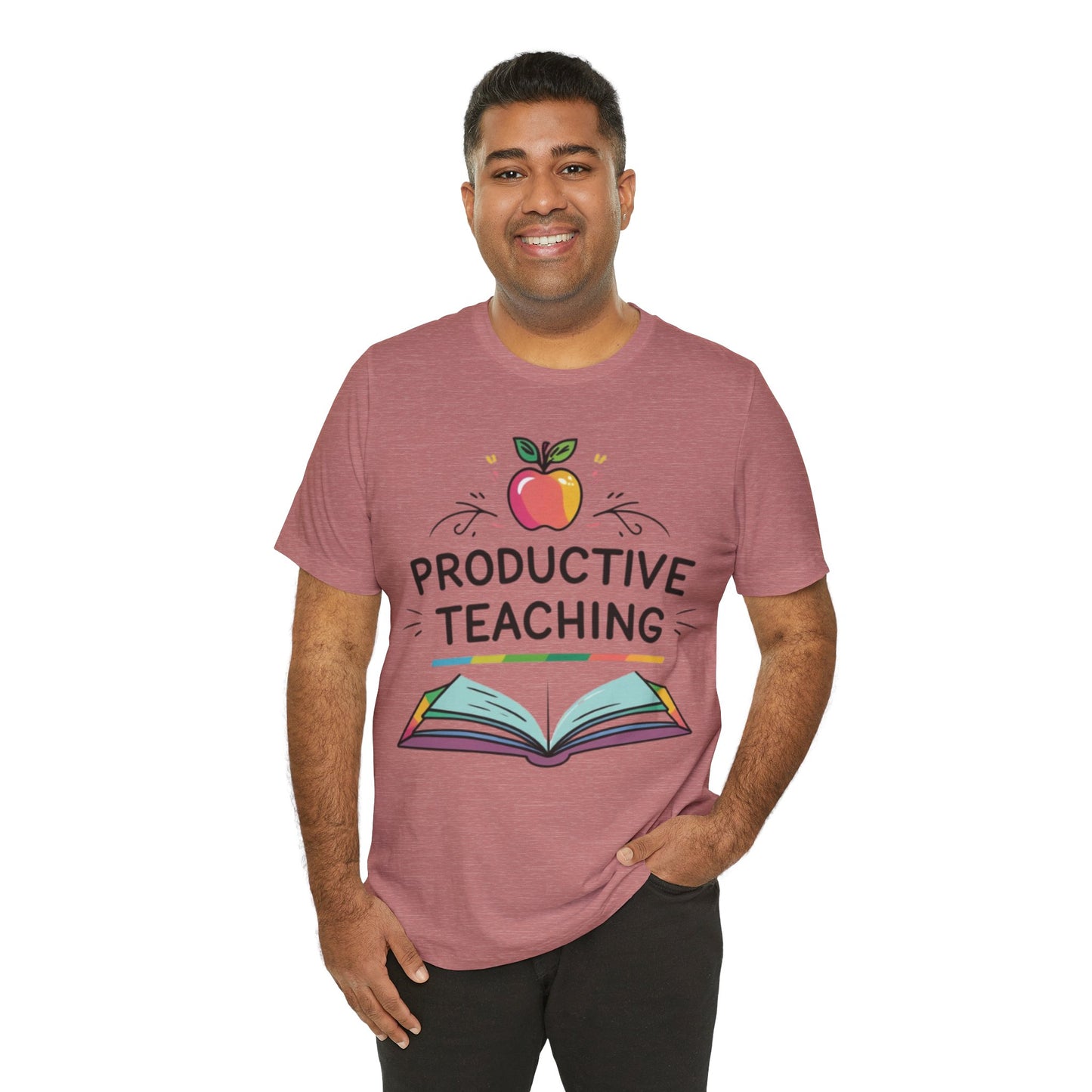 Productive Teaching T‑Shirt — Teacher Apple & Open Book Tee