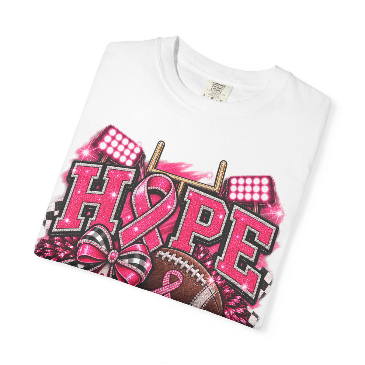 Hope Is Our Home Field cancer awareness football t-shirt – image 9