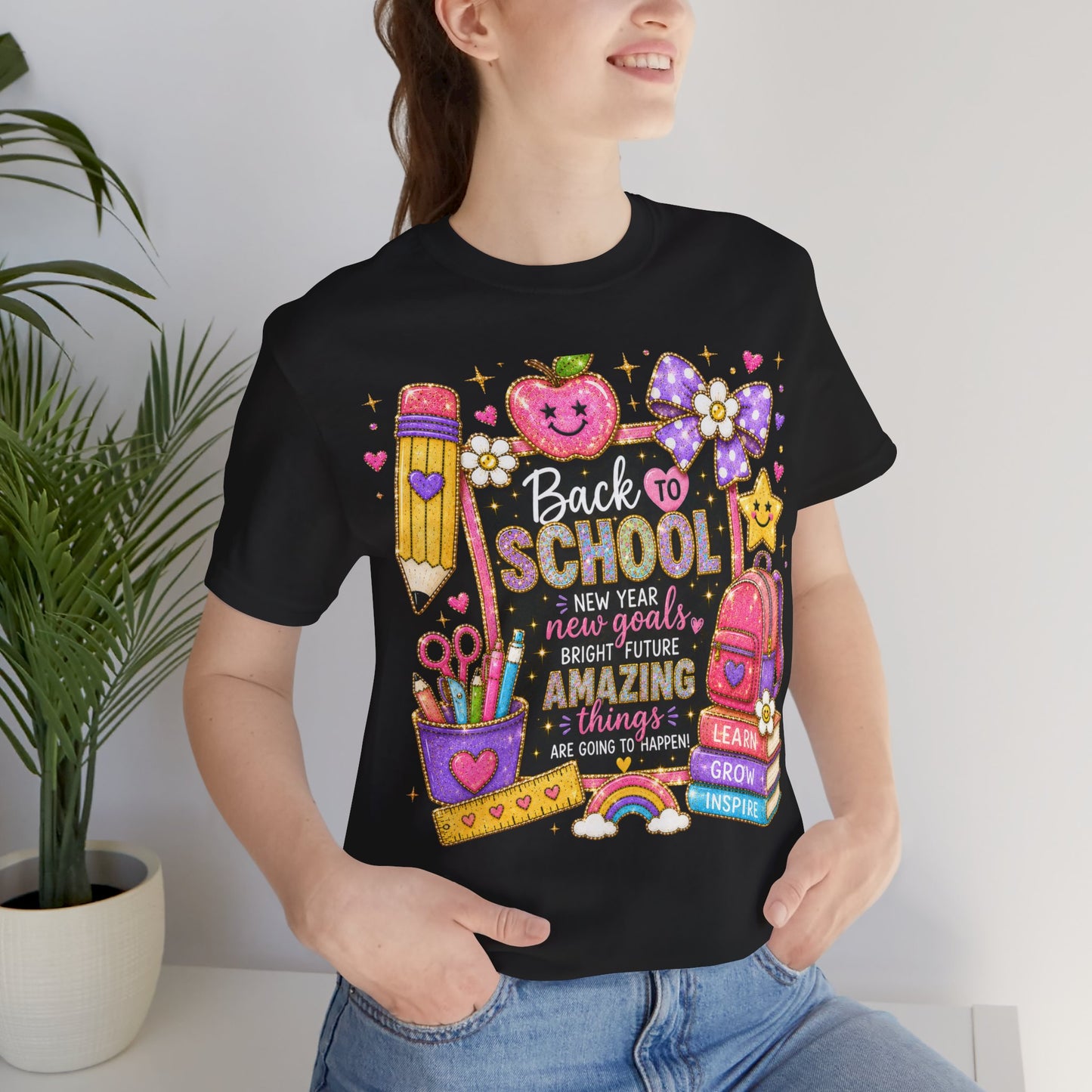 Back to SchoolTee — Cute Chalkboard Pencil Apple Design