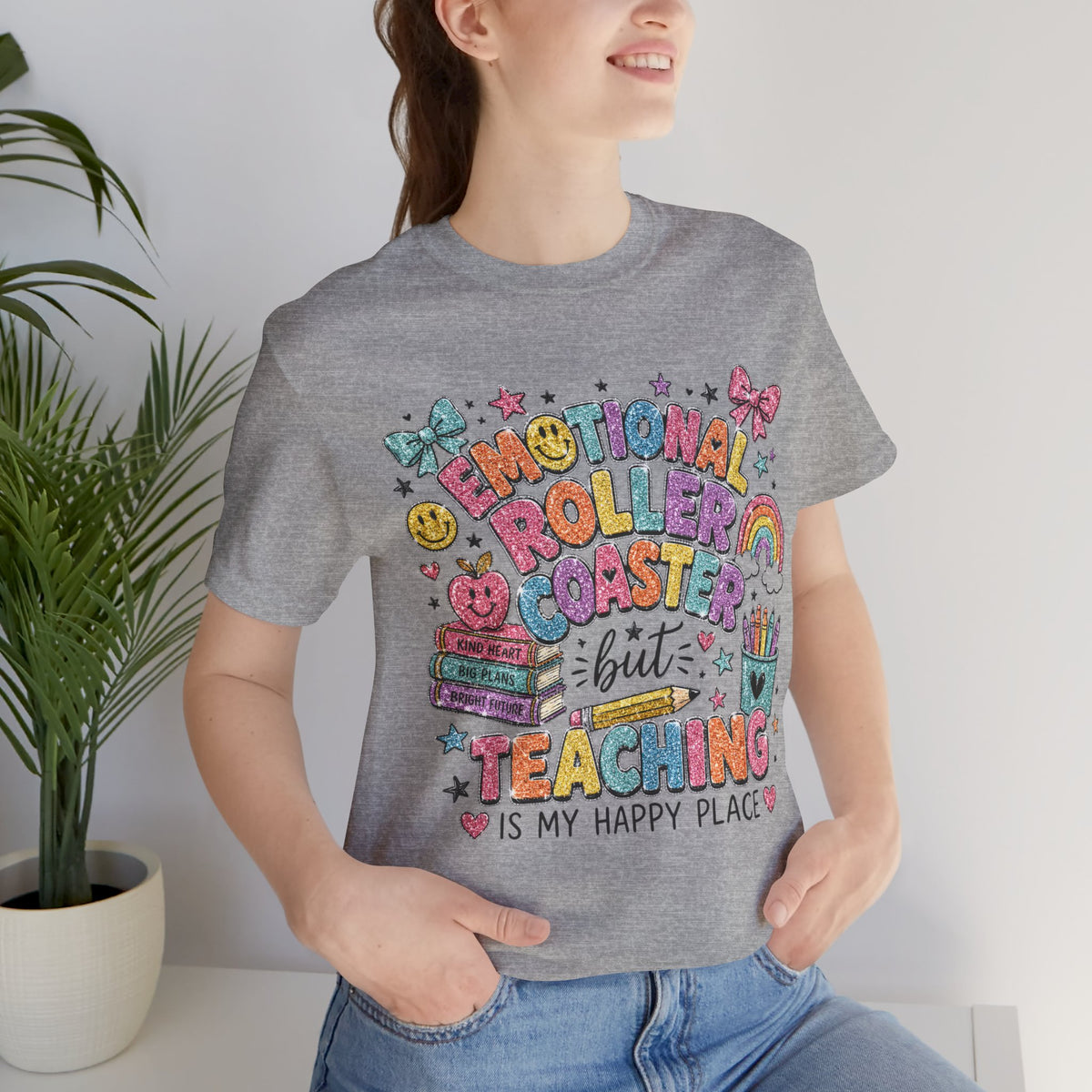 Teaching Is My Happy Place teacher shirt – color variant 2