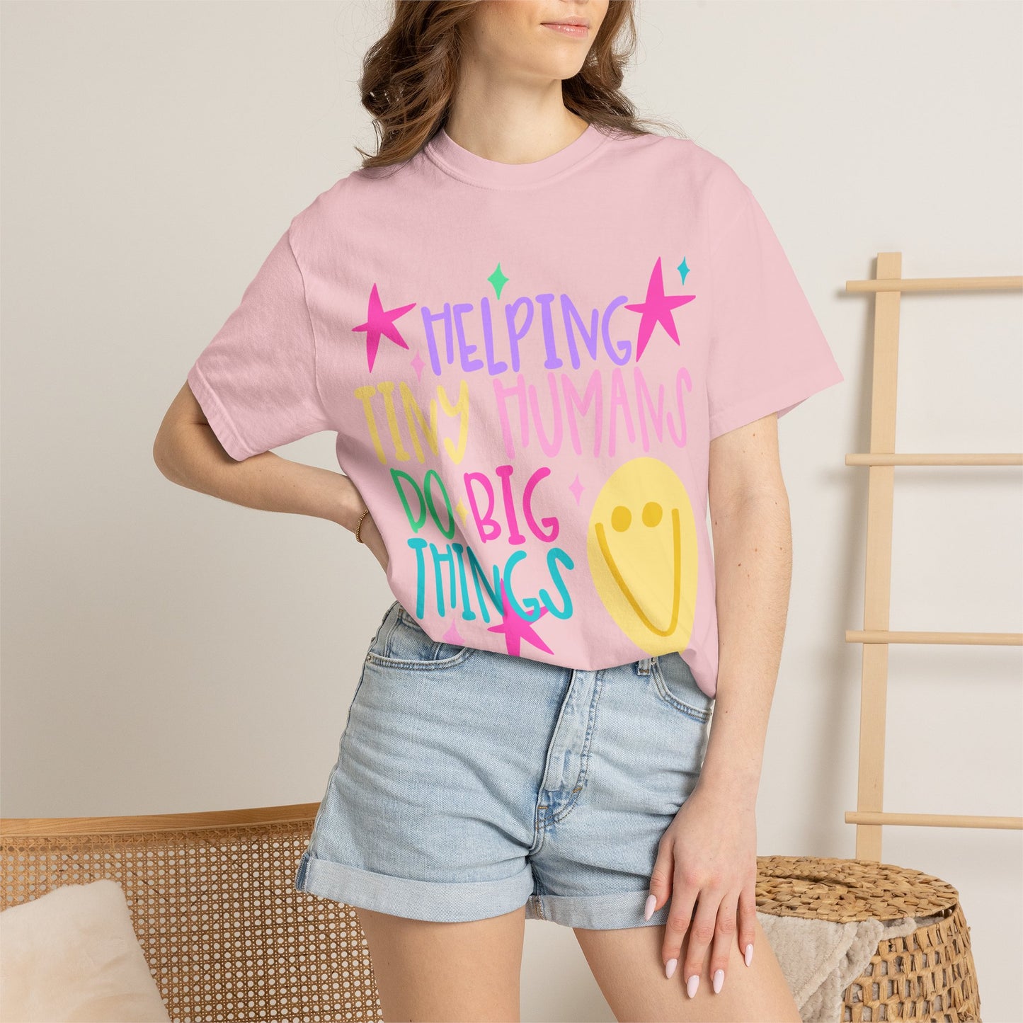 Helping Tiny Humans Do Big Things T-Shirt | Caregiver Teacher Tee