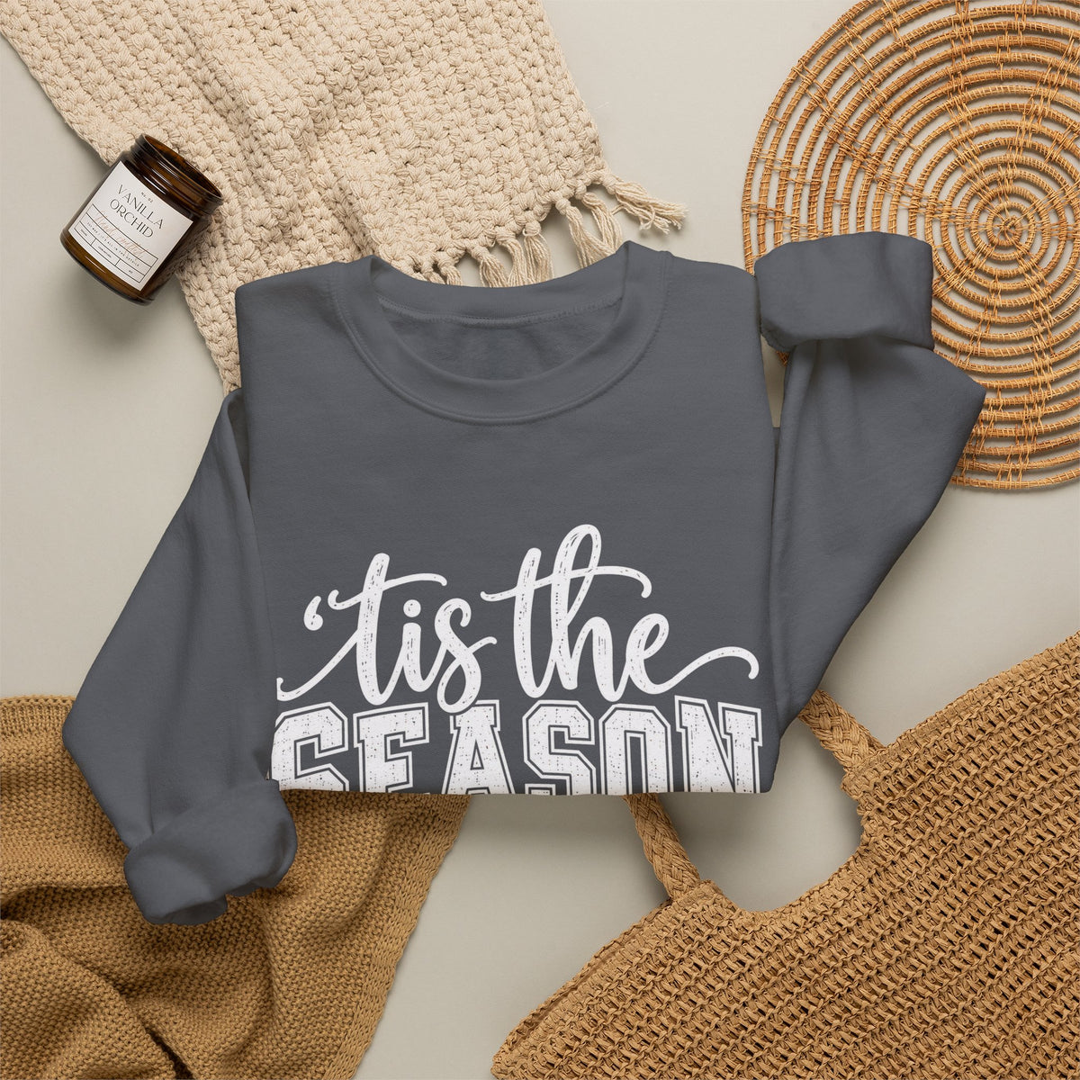 Football 'Tis The Season holiday crewneck sweatshirt – color variant 18