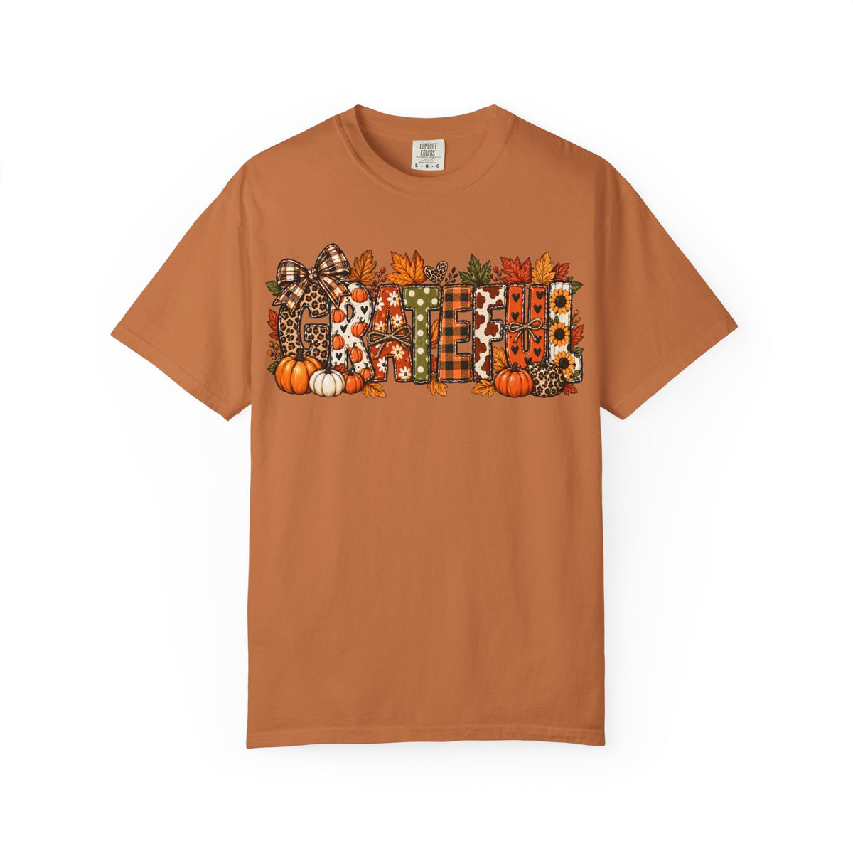 Yam Comfort Colors 1717 grateful fall teacher shirt with autumn graphic